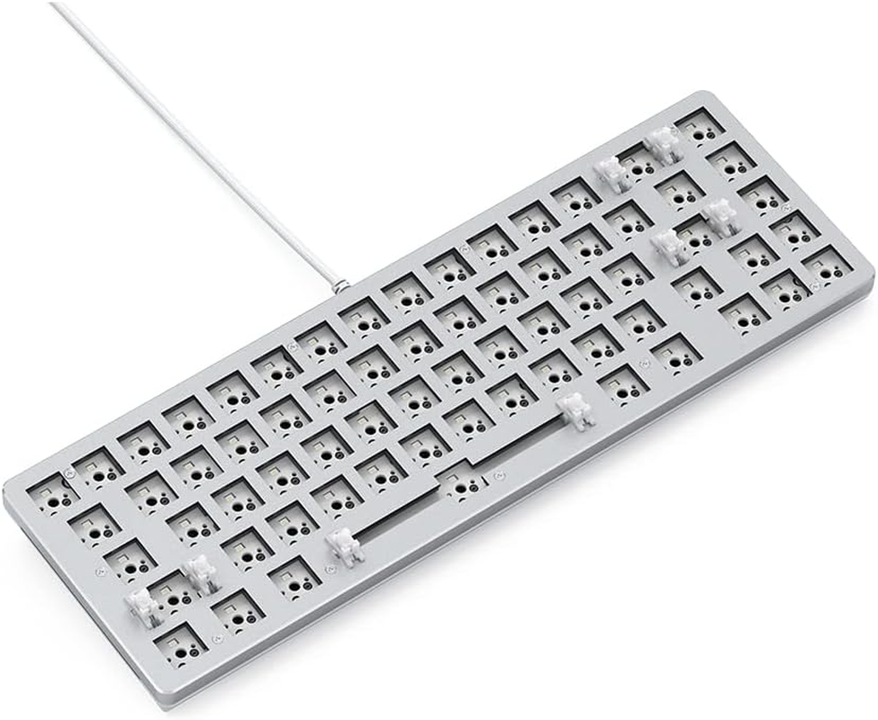 Glorious Gaming GMMK 2 Compact 65% Barebones (Frame Only) - Mechanical Gaming Keyboard Frame, Compact TKL Size (65%), Aluminium, Customisable, per Key RGB, American/Ansi Layout - White image number 5
