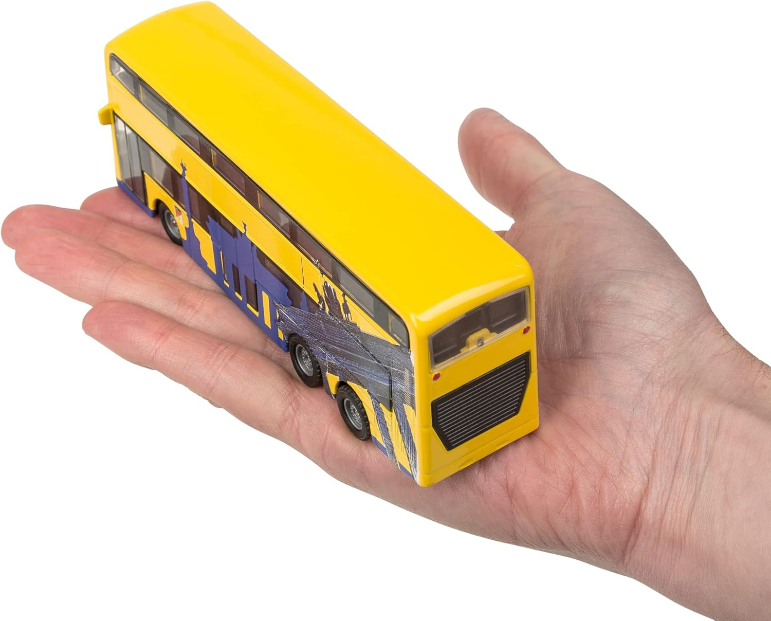 Idena 40107 Berlin Double Decker with Pull-Back Motor, Yellow, 15 Cm image number 5