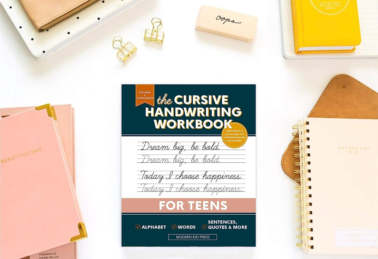 The Cursive Handwriting Workbook for Teens: Learn the Art of Penmanship in This Cursive Writing Practice Book with Motivational Quotes and Activities for Young Adults and Teenagers image number 5