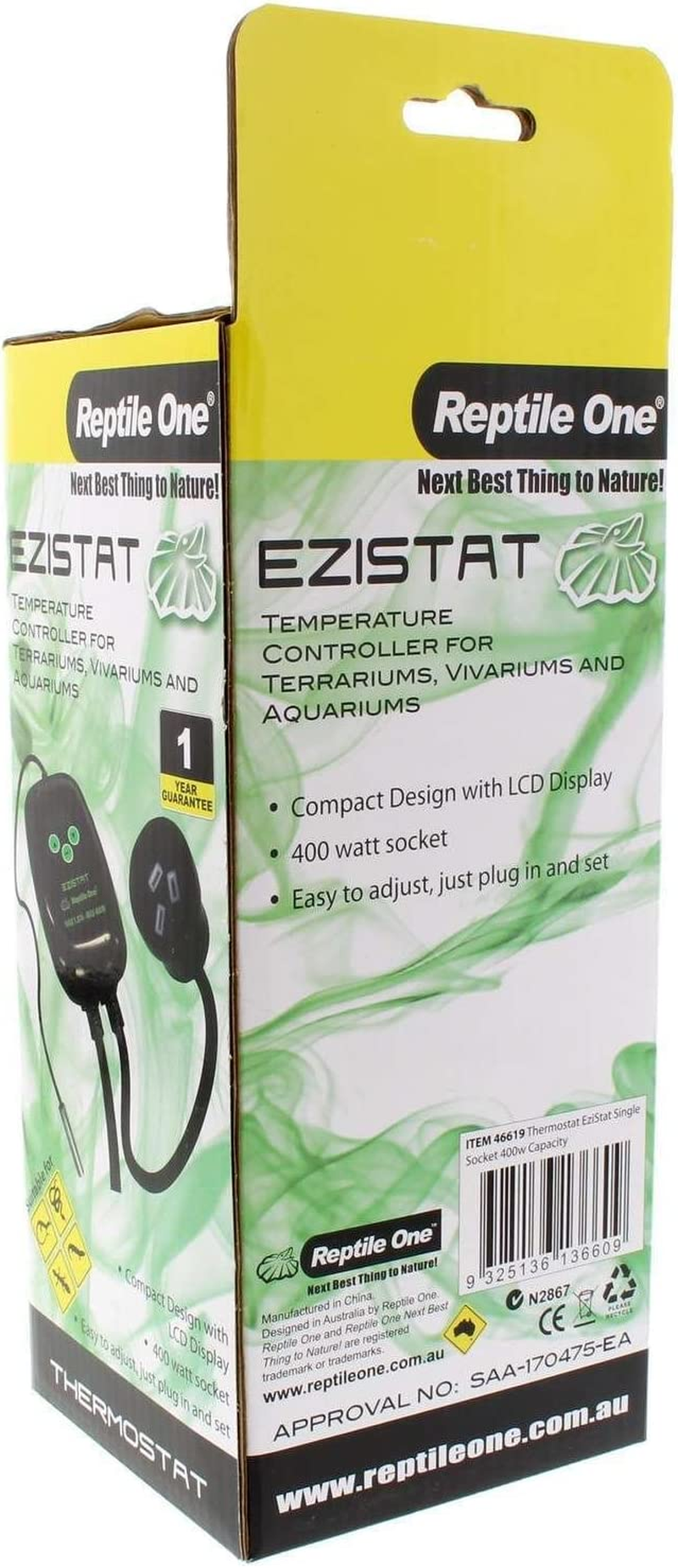 Ezistat Temp Controller Reptile One 10C to 35C Temperature 400 Watt Socket image number 6