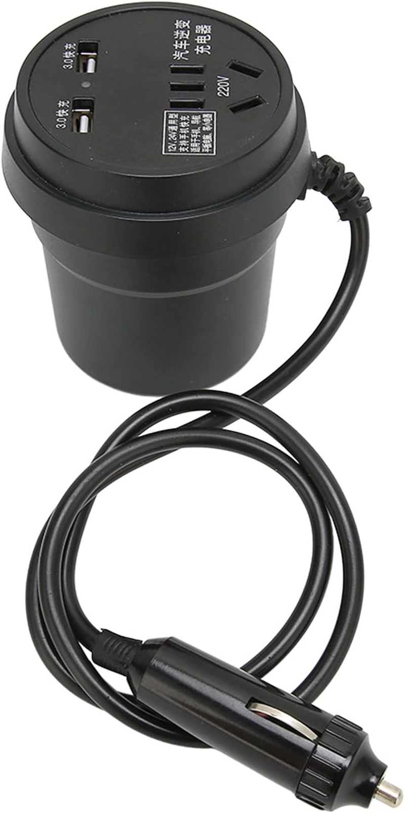 150W Car Power Inverter, DC 12-24V to AC - Converter 2 USB Port Power Supply Safe Charging for Laptop, Smartphone image number 2