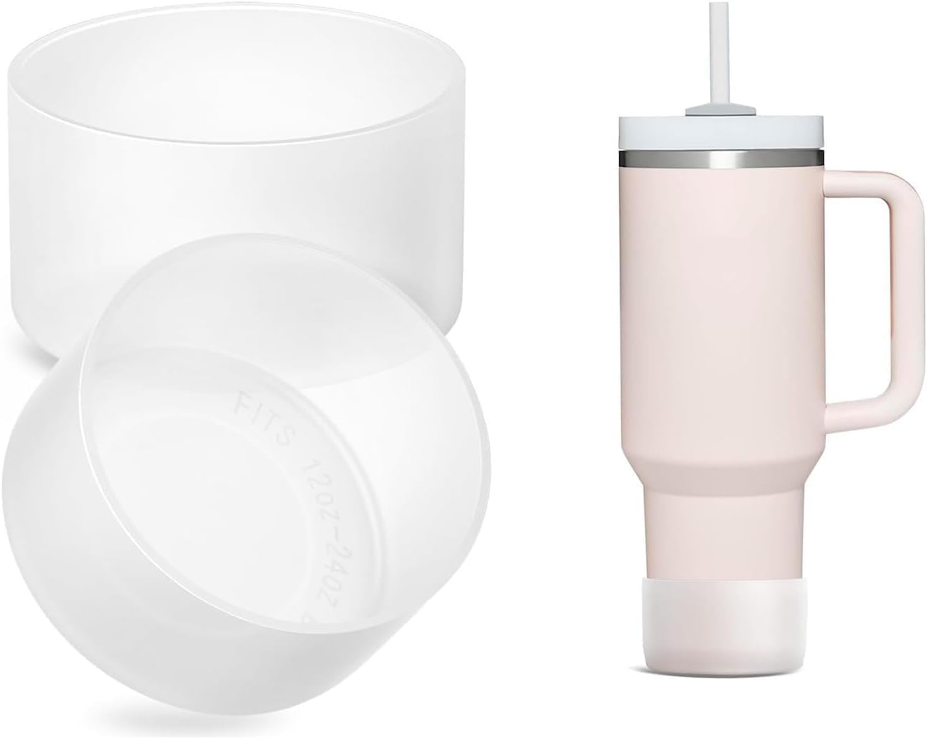 WADY 2-Pack Silicone Boot for Stanley Tumbler 30 40 Oz, Compatible with Yeti, Simple Modern, Owala Water Bottle