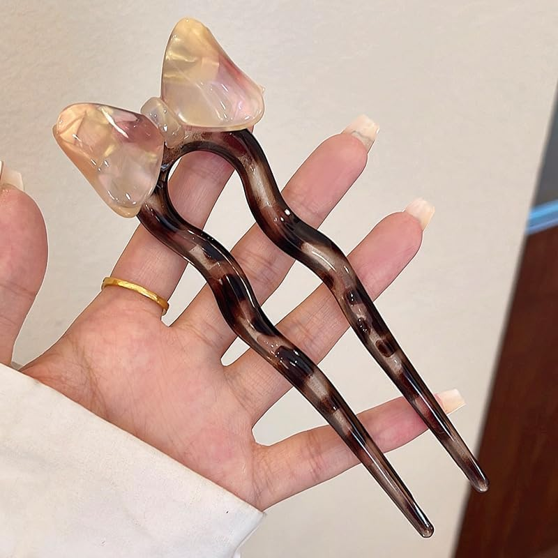 U-Shaped French Hairpin Female Senior Sense Headwear New Hair Clasp,Women'S Hairpin,Hair Updo Stick 4Pcs.