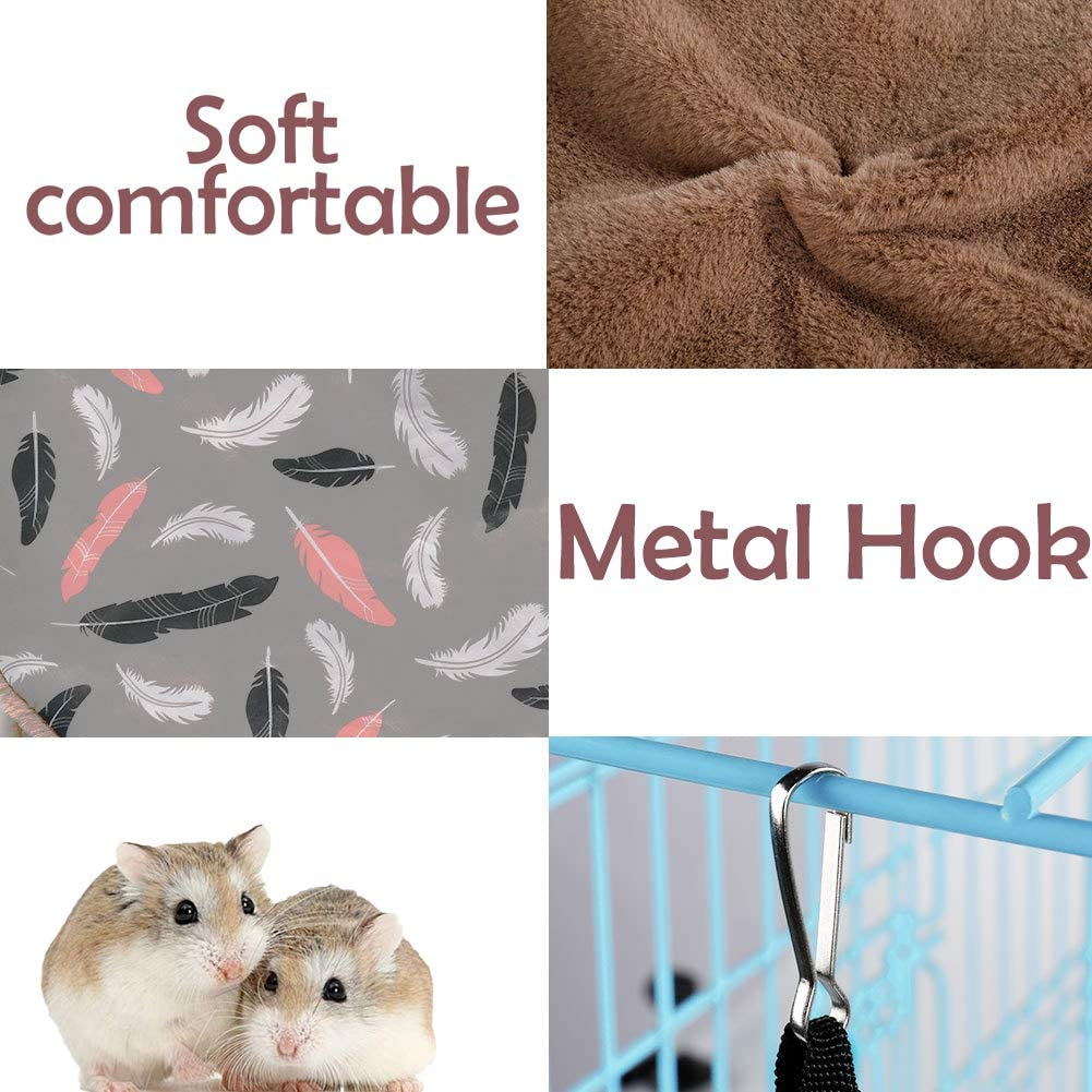 STTQYB Small Pet Cage Hammock, Hanging Bed for Small Animals Pet Cage Hammock Accessories Bedding for Chinchilla Parrot Sugar Glider Ferrets Rat Hamster Rat Playing Sleeping (Plumage Update) image number 1