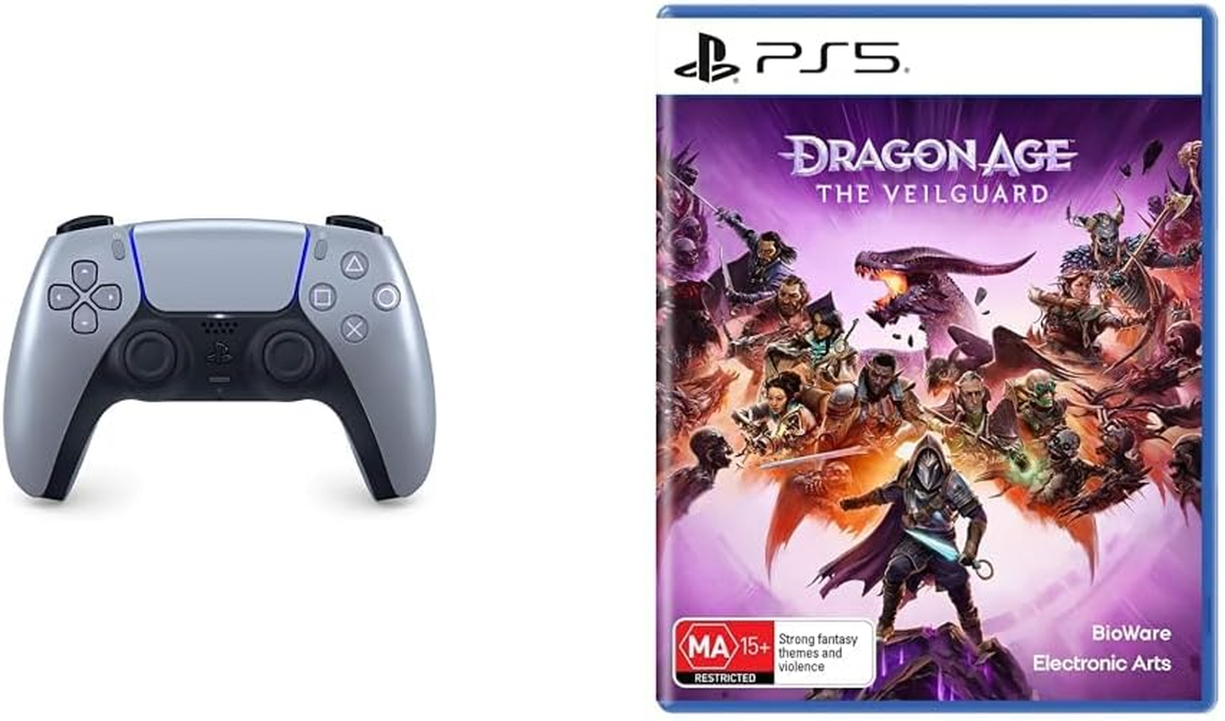 Dualsense Wireless Controller &ndash; Sterling Silver - Playstation 5 + Dragon Age Bundle image number 1