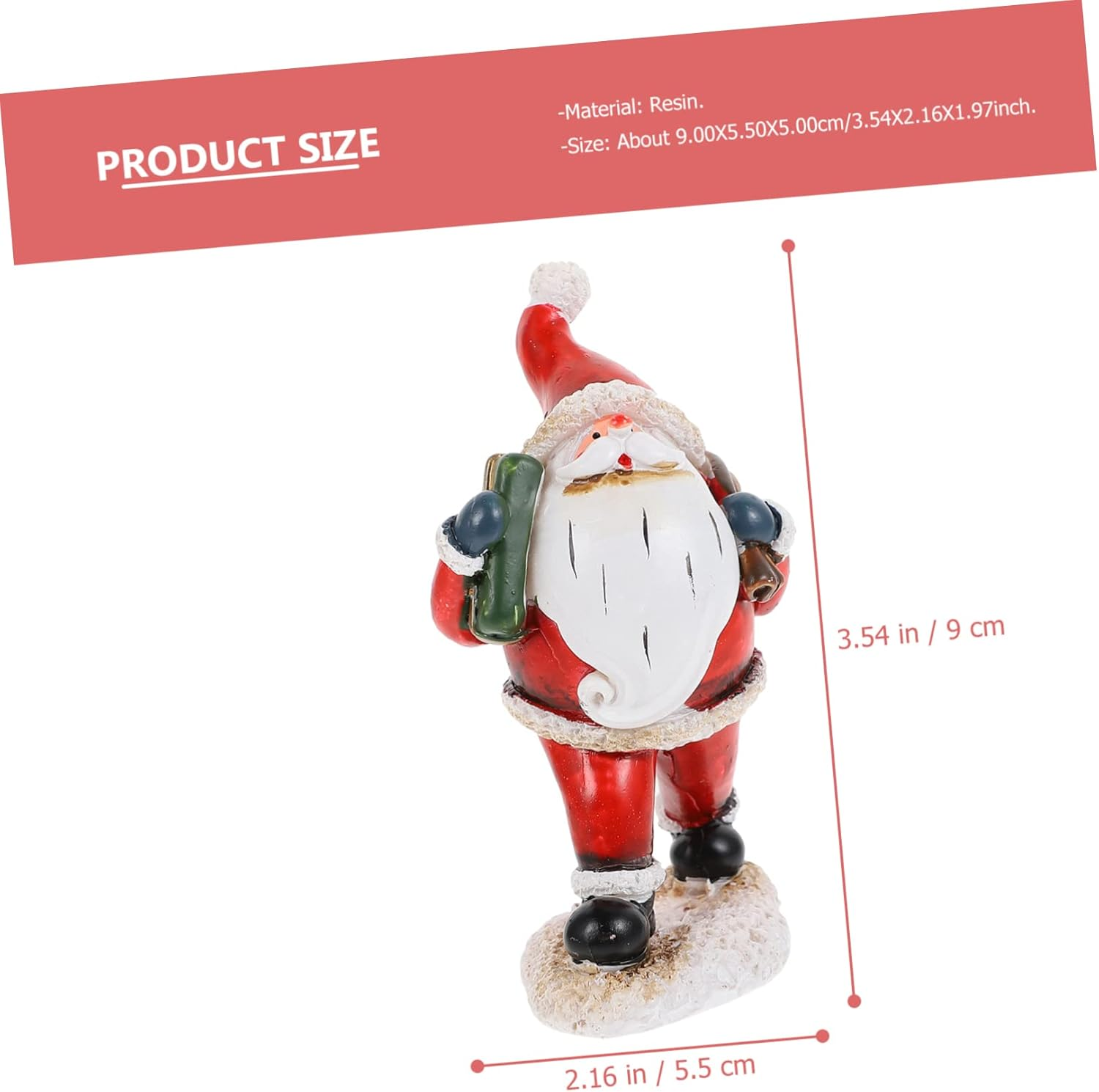 Santa Claus Ornaments Xmas Adornments Household Decoration Decorative Craft for Christmas Party Festive Figurine for Home Display image number 2