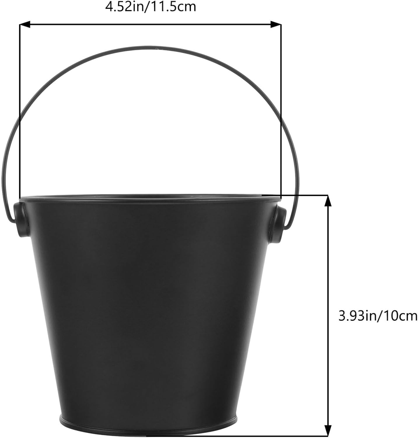 BESPORTBLE Ash Bucket Metal Coal and Hot Ash Pail Grill Grease Bucket Drip Bucket for Fireplace Camp Wood Pellet Grill BBQ Accessories Black image number 4