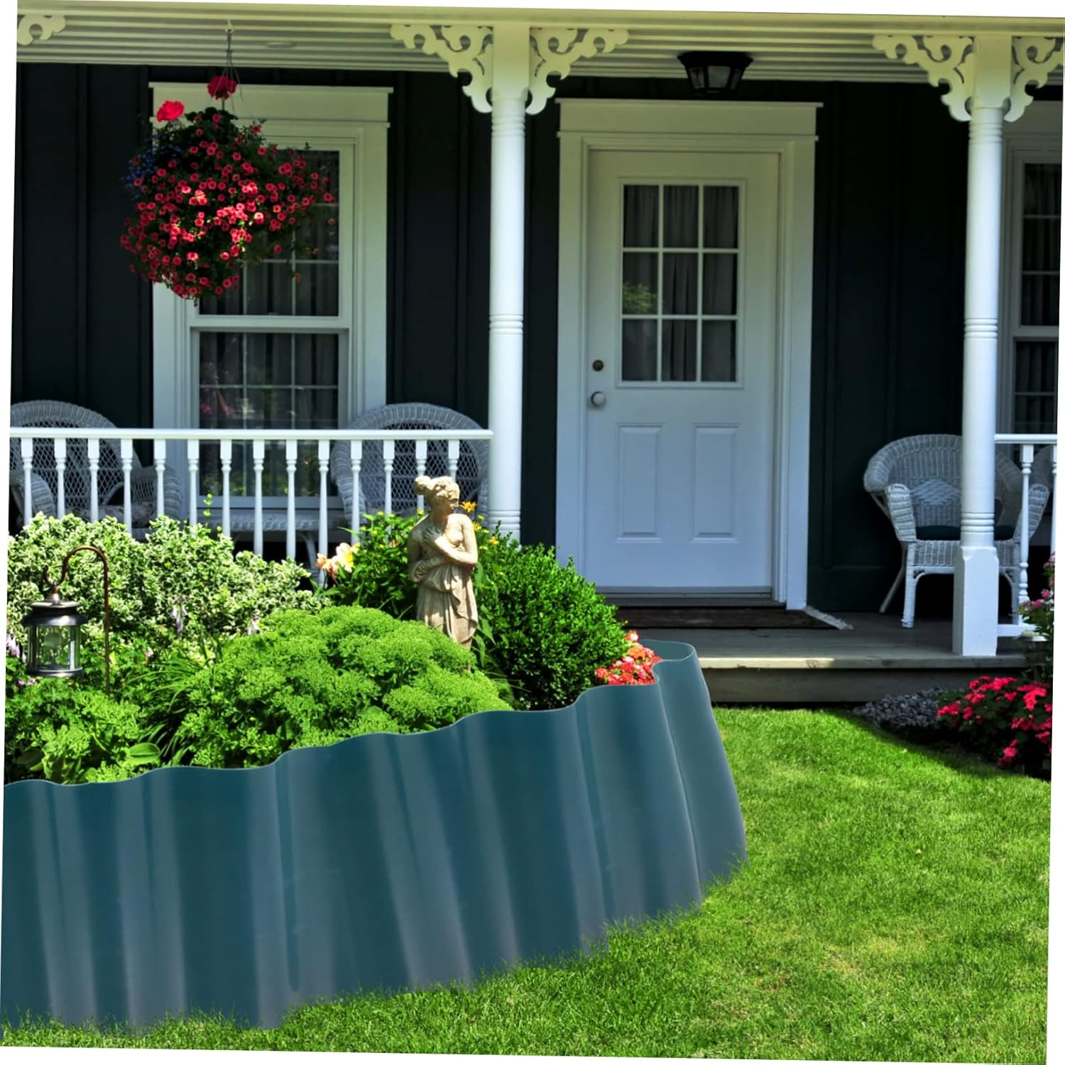 MERRYHAPY Plastic Flexible Garden Guardrail Lawn Edging for Flower Bed Border Outdoor Decor for Path Grass Wall