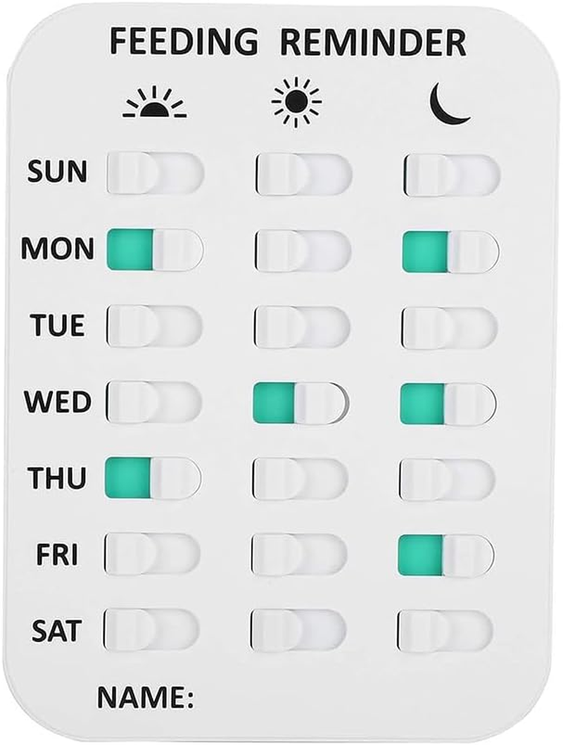 Dog Feeding Reminder Board &ndash; Magnetic AM/PM Daily Tracker for Pet Food & Medication, Prevents Overfeeding, Fridge Sticker with Double-Sided Tape for Dogs and Cats (White) image number 4