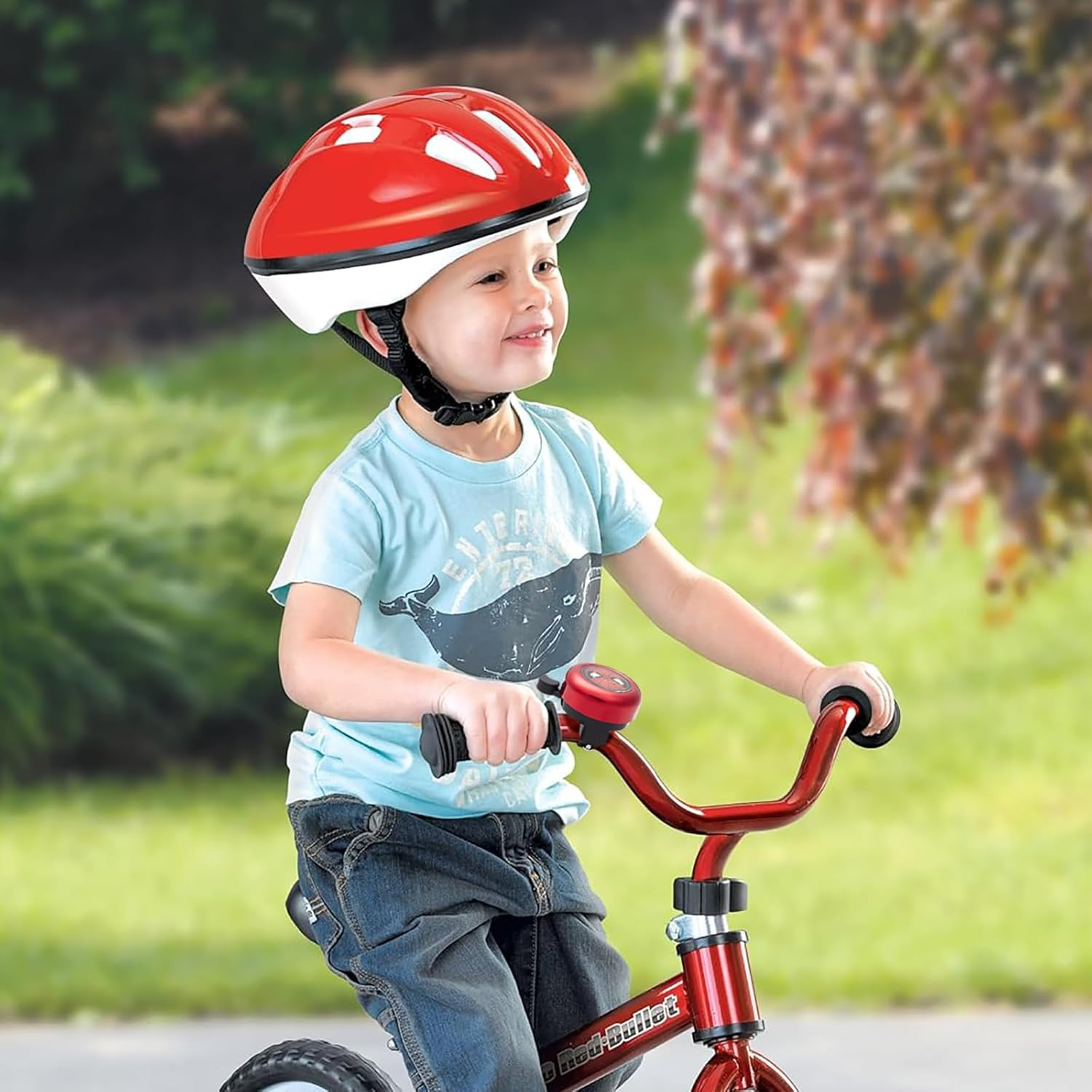 Kids Bike Bell Bike Bell Bike Accessories for Kids Bicycle Bell for Boys Girls with Loud Clear Sound Bike Bells for Adults Toddler Scooter Bells Cute Fit 0.87" Handlebars Red Spider image number 3
