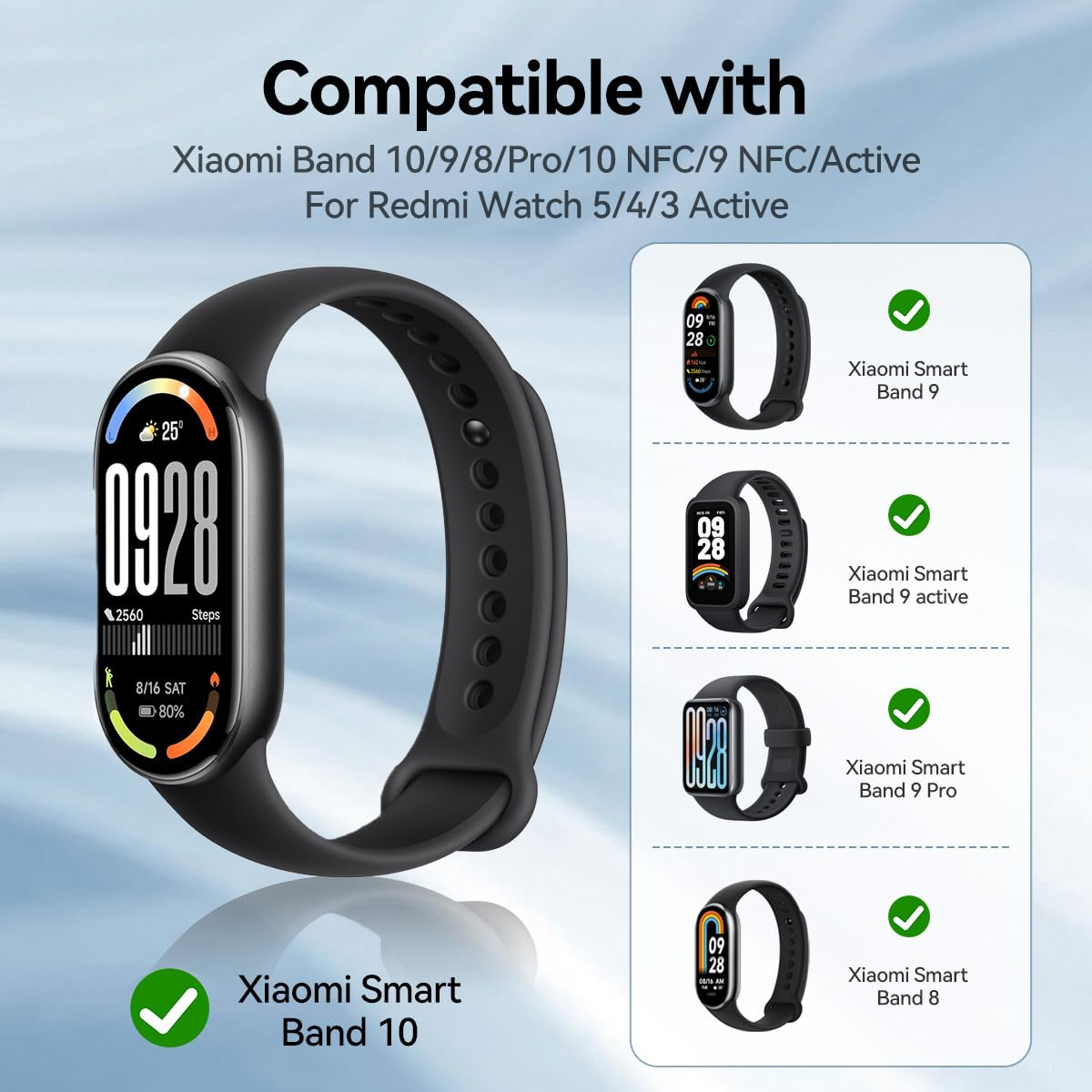 T Tersely Replacement Charger Cable for Xiaomi Band 10/Nfc/9/8/Pro/9 Nfc/Active/For Redmi Watch 5/4/3 Active, Magnetic USB Charging Cable 1M/3.3Ft image number 5