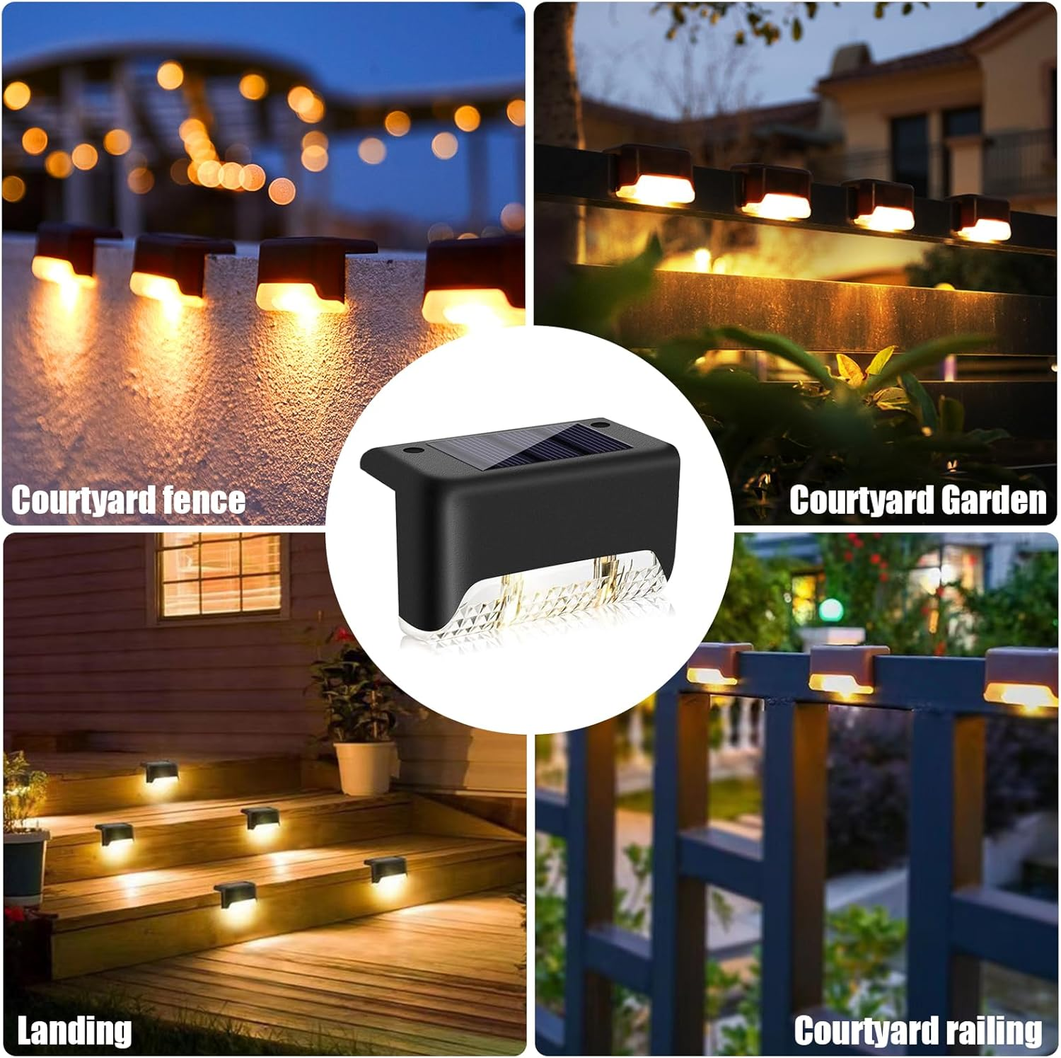 Outdoor Solar Deck Lights, Solar Step Lights Waterproof Led Solar Lights, Outdoor Stairs Solar Lights, Outdoor Lights for Deck, Step, Railing, Wall, Patio, Stair and Driveway Path (24 Pack) image number 6