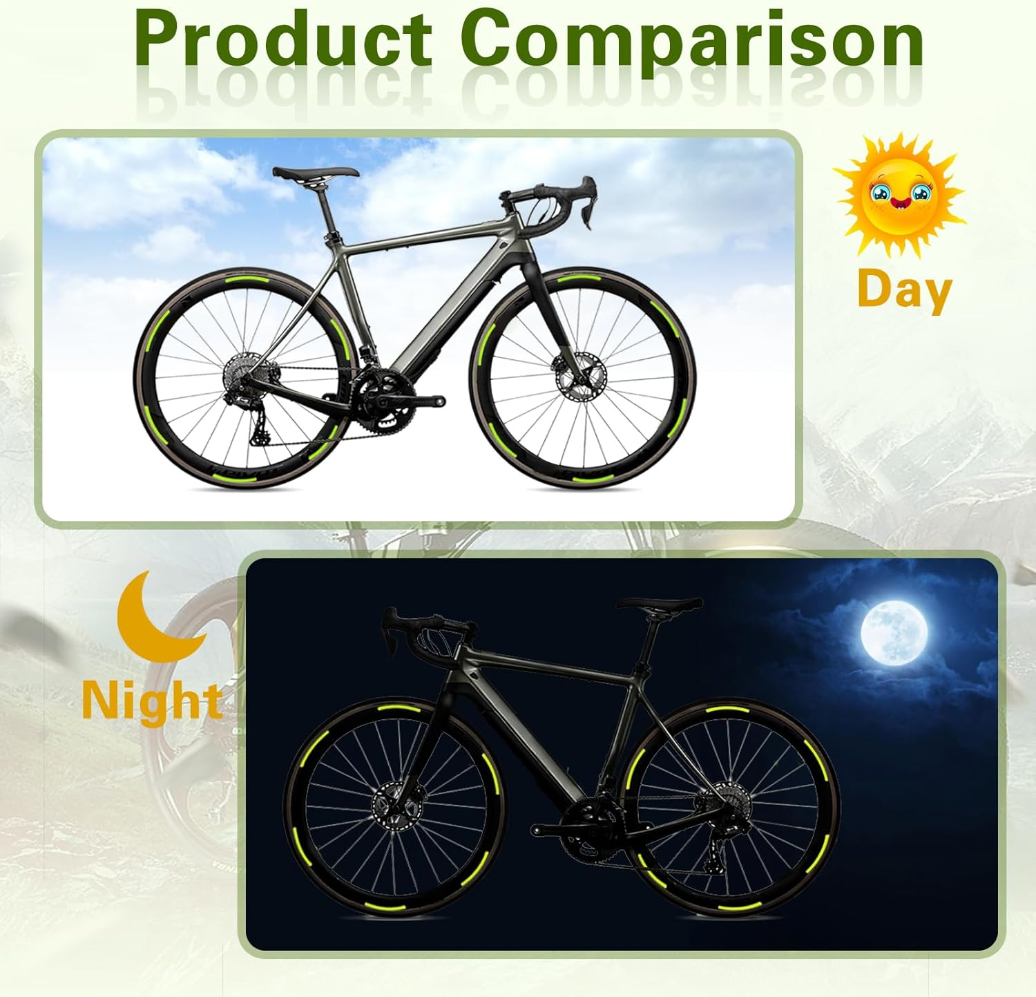 Reflective Stickers 30Pcs for Bike: Reflective Strips for Clothing, Backpacks, Helmets - 3M Fluorescent Tape Yellow image number 5