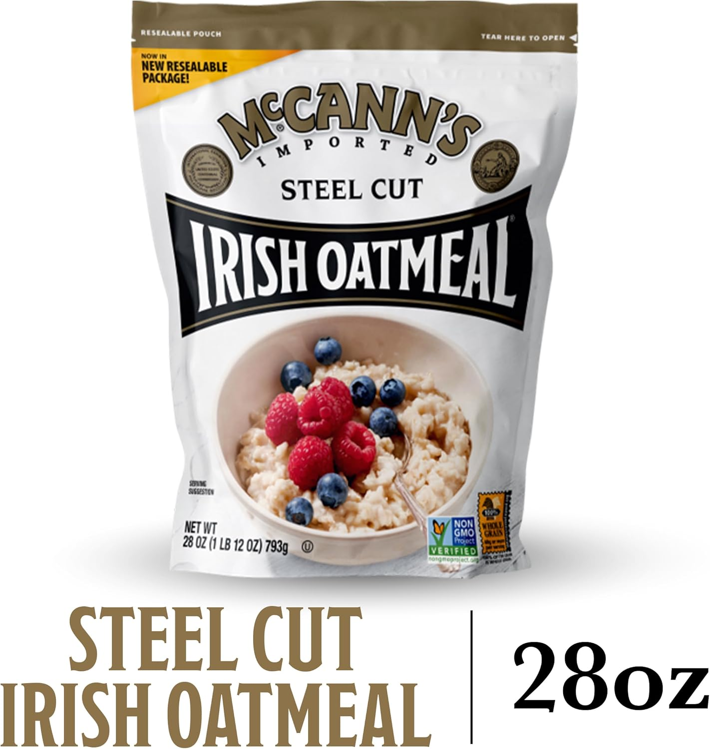 Mccann'S Irish Oatmeal, Traditional Steel Cut Oats, 28 Ounce Bag image number 2