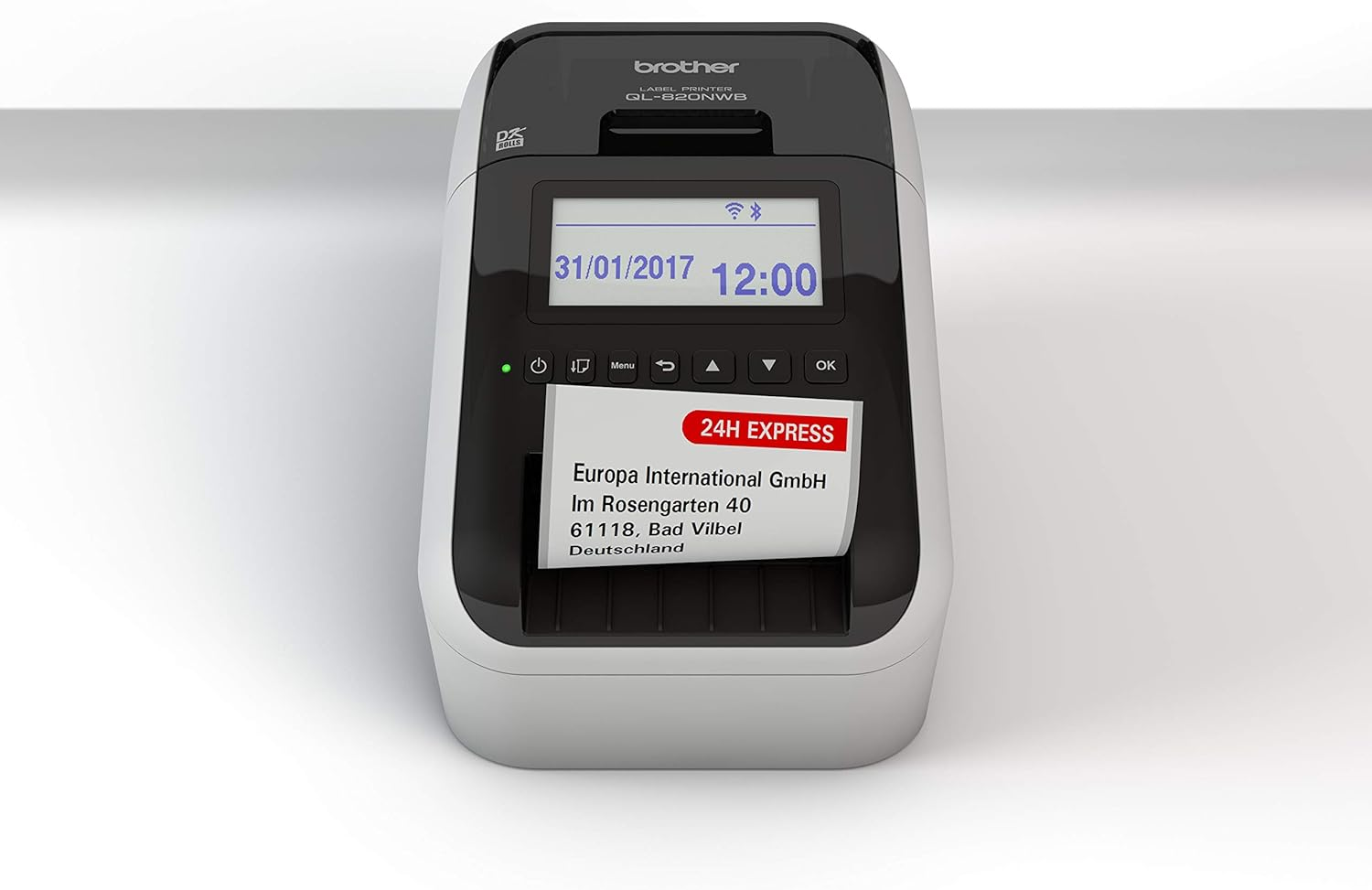 Brother QL-820NWB Label Printer, Address Labeller, Red and Black Printing, up to 103Mm Width image number 6