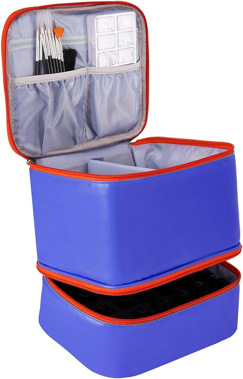 Gel Nail Set-Organizer Case, Nail Gel Organizer Case High Capacity | Contains 30 Bottles of Nail Glue, Travel Case for Cosmetics, Nail Lamp, Massa Oil image number 1