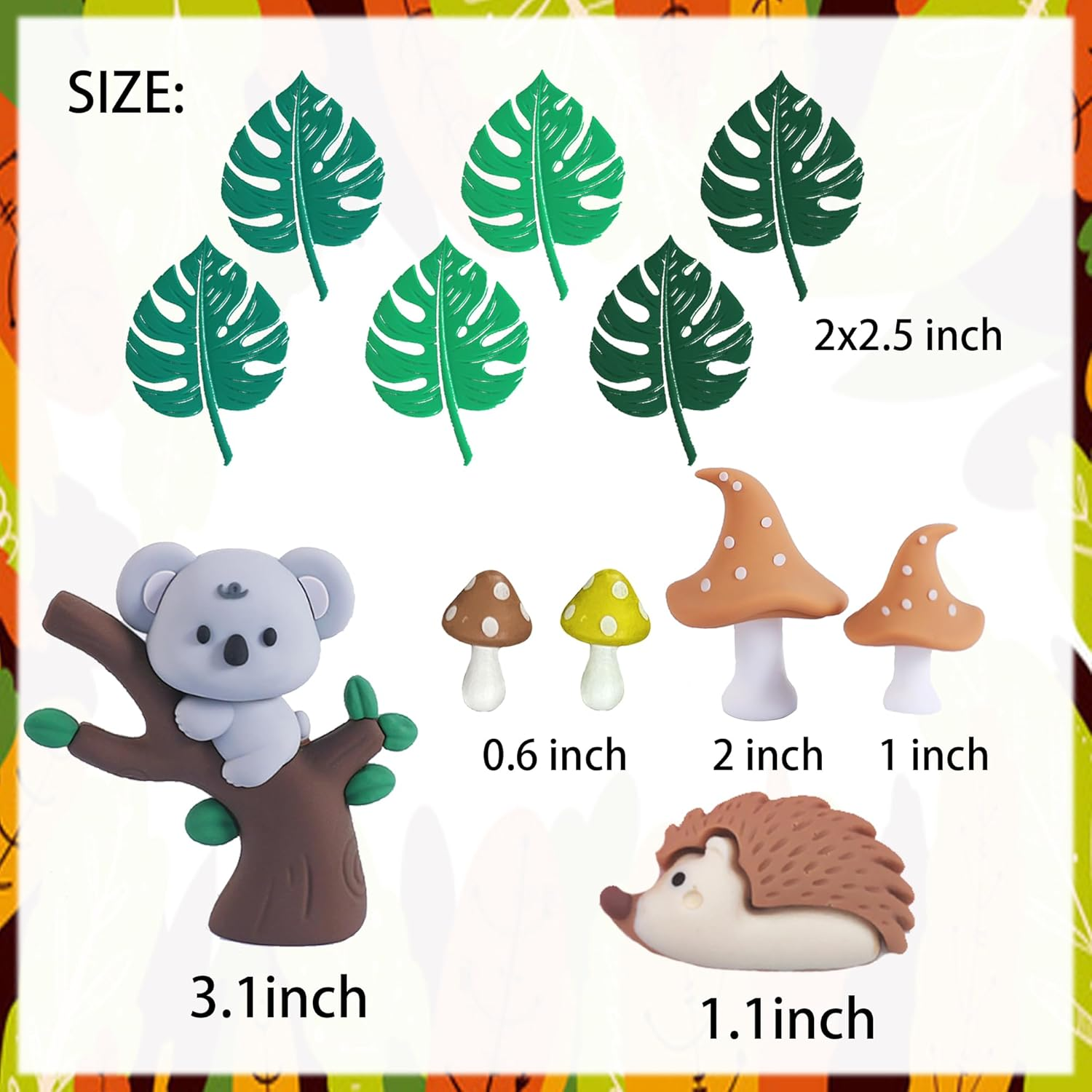 Koala Cake Toppers Koala Birthday Party Decorations Koala Cupcake Toppers Koala Theme Wild Animal Theme Birthday Party Supplies image number 1