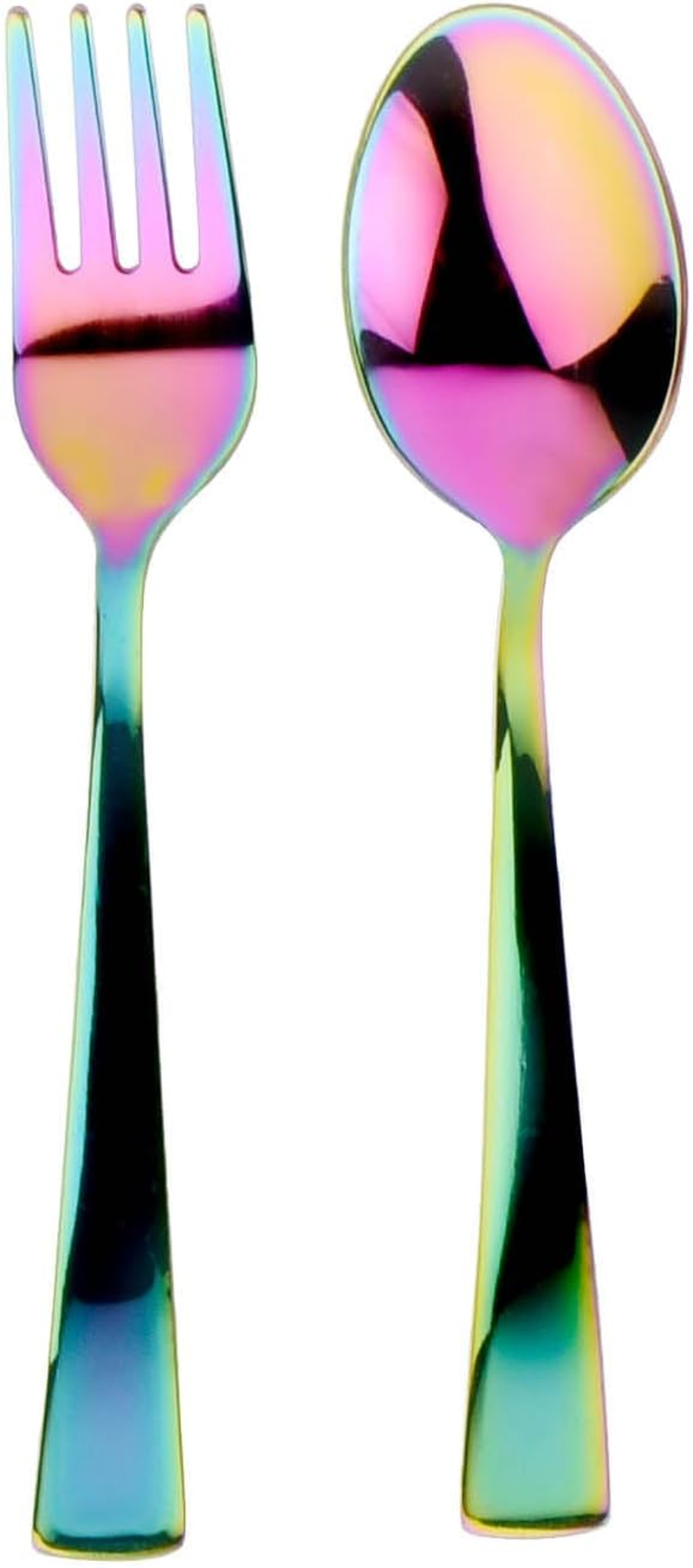 Ahimsa Stainless Steel Kids Utensils - Kids Fork and Spoon Set, Pediatrician Designed Toddler Silverware Set, 100% BPA Free & Dishwasher Safe (Classic)