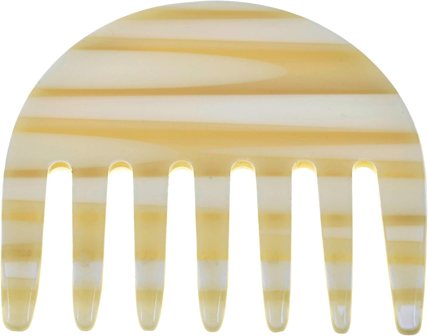 Giorgio (G63 & G28) 2 3/4" Hand Made Detangling Comb - Wide Teeth Flexible Comb, Hand-Made of Quality Durable Cellulose, Saw-Cut and Hand Polished (2 Pack, Ivory & Tortoiseshell) image number 1