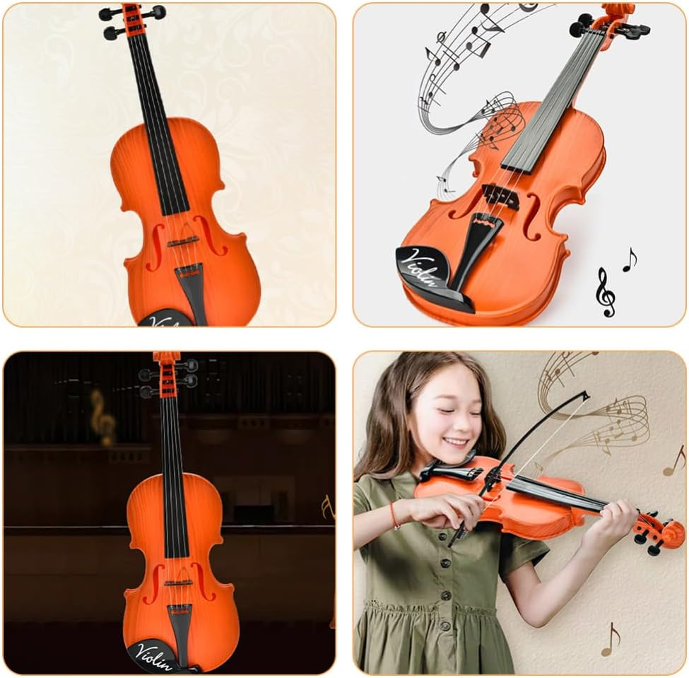 ERINGOGO 1Set Boy Girl'S Violin Toy Miniature Musical Instrument for Early Education Simulated Plaything for Boys and Girls Portable for Music Rhythm Development image number 4