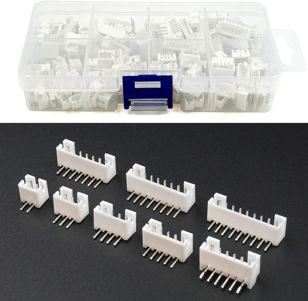 185PCS PH 2.0Mm Socket Kit Compatible with JST-PH 2.0Mm Pitch Connector Through-Hole Side Entry Type Right Angle Stemma image number 1