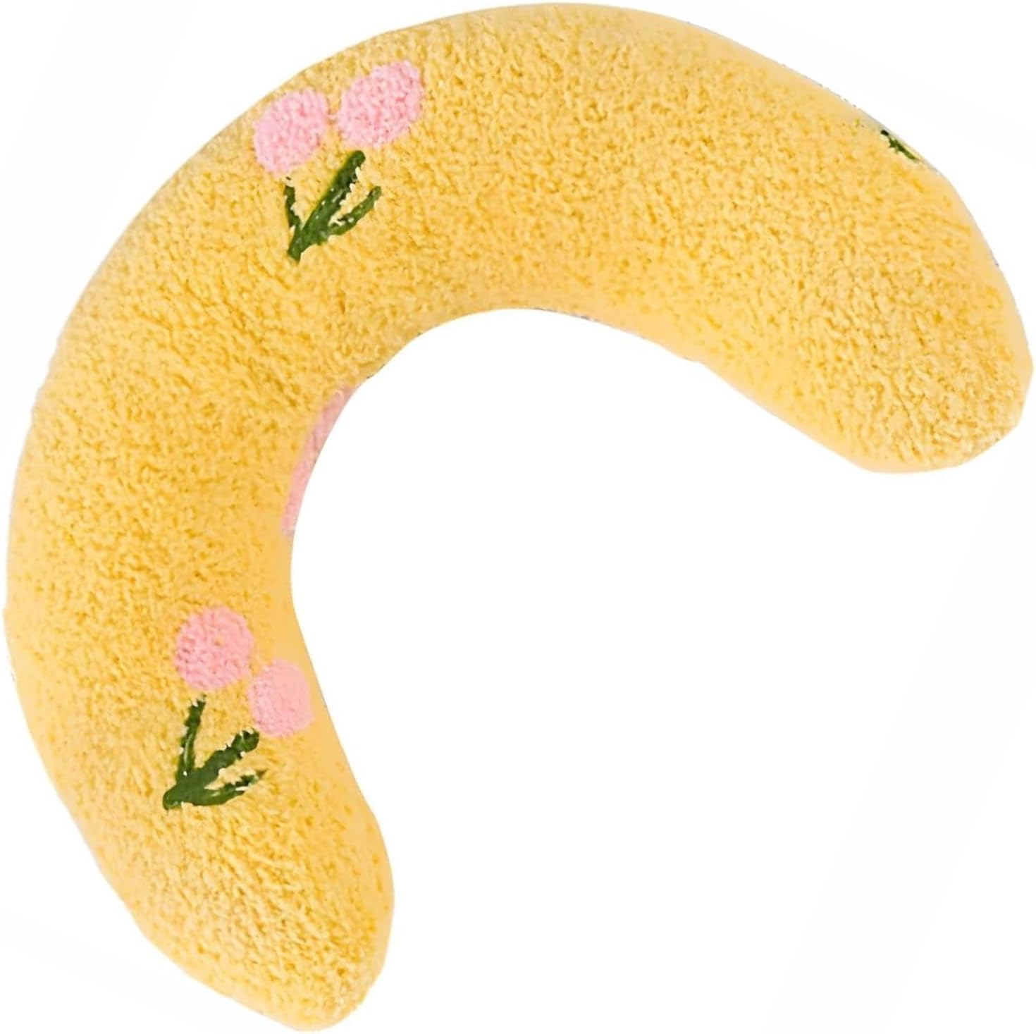 Cat Pillows for Indoor Cat and Small Dog Soft Fluffy Pet Calming Dog Pillows Half Donut Dog Cutated Calming Little for Cats and Dogs Pet Moon (Yellow)
