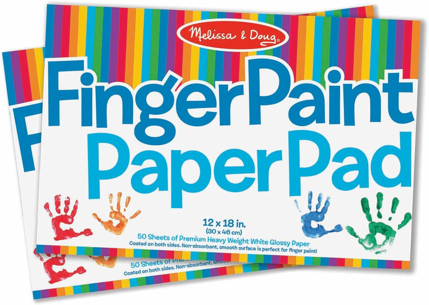 Melissa & Doug Finger Paint Paper Pad (12 X 18 Inches) - 50 Sheets, 2-Pack image number 2