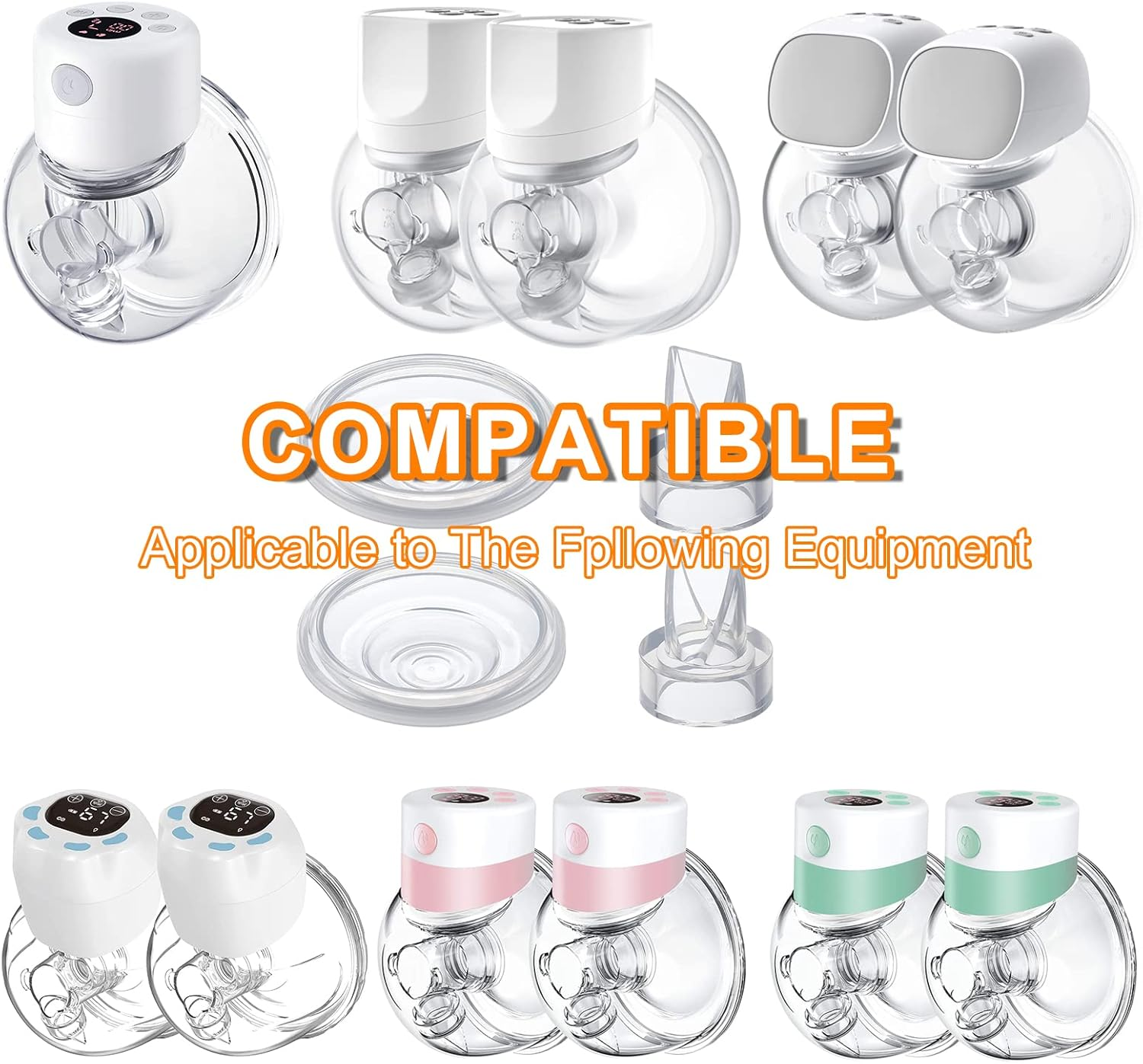 Duckbill Valve and Silicone Diaphragm,Compatible with Momcozys9/S12/S9Pro/S12Pro/Tsrete，Pump Parts/Accessories (10 Piece Set) image number 3