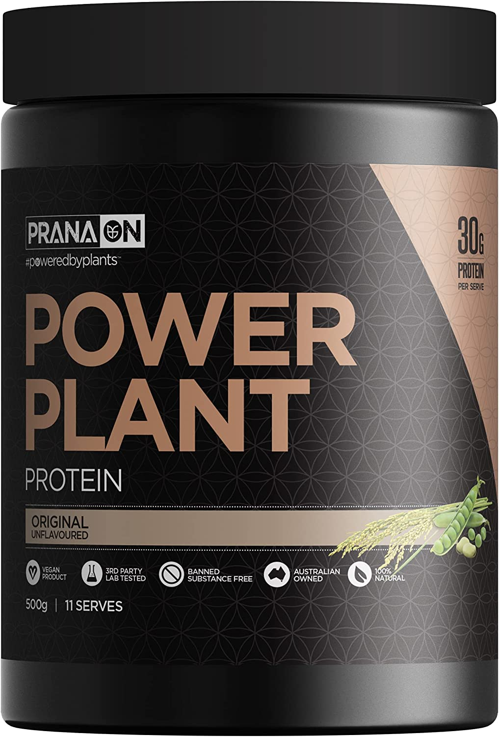 Pranaon Power Plant Protein - Original 500G, Original 0.66 Kilograms, Multicolor image number 1