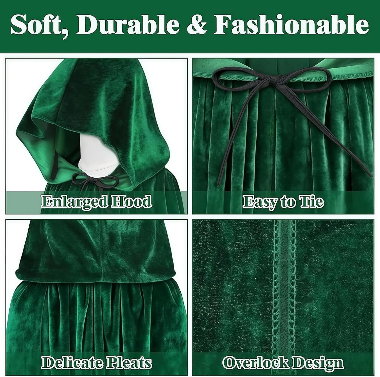 Men'S Women Cosplay Cloak Robe Costume Halloween Tunic Hooded Uniform Halloween Costume Accessories image number 6