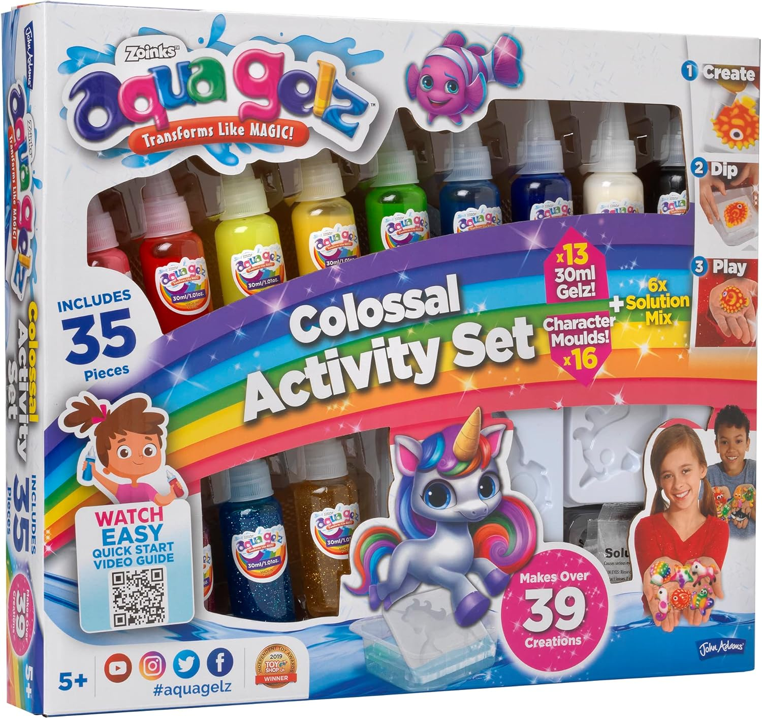 John Adams 577 11102 EA Aquagelz Starter Pack Assorted-3 Titles, Multicolor image number 5