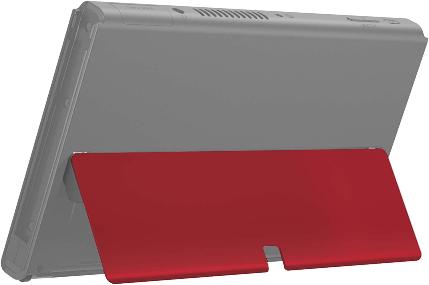 Extremerate Vampire Red Soft Touch Replacement Metal Kickstand for Nintendo Switch OLED Console, Metal Back Bracket Holder Kick Stand for Nintendo Switch OLED - Console NOT Included