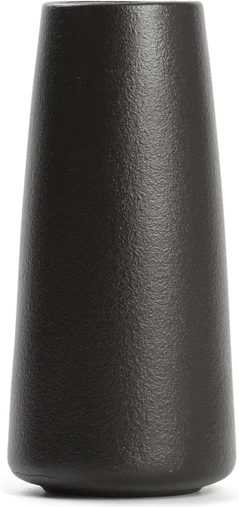 HUBUISH Ceramic Vase - Flower Vase Minimalism Style for Modern Table Shelf Home Decor, Fit for Fireplace Bedroom Kitchen Living Room Centerpieces Office Desk (Solid Black, Super Big) image number 1