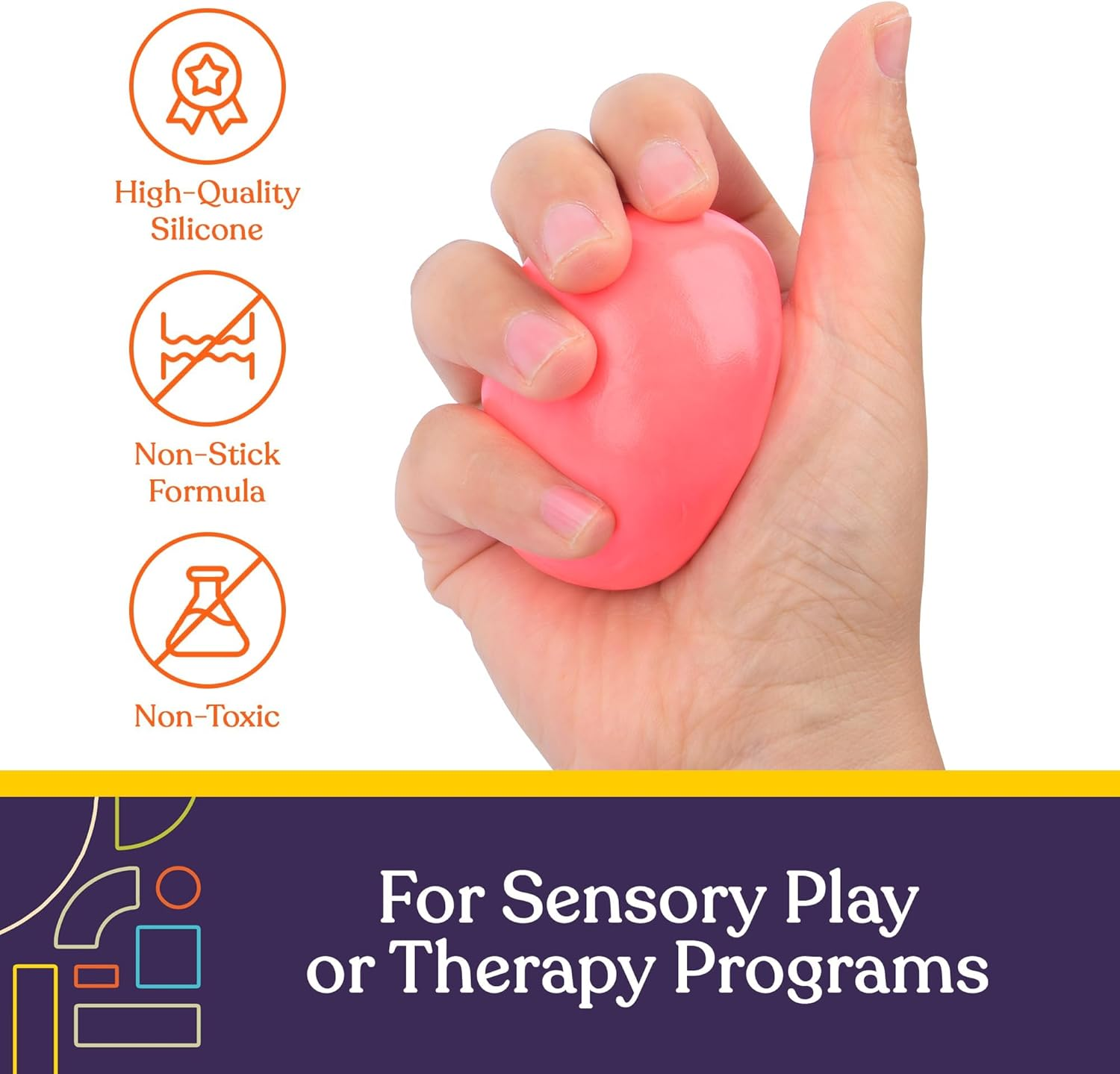 Special Supplies Therapy Putty for Kids and Adults - Resistive Hand Exercise Stress Relief Therapy Putty Kit, Set of 6 Strengths, 3 Ounces of Each Putty image number 5