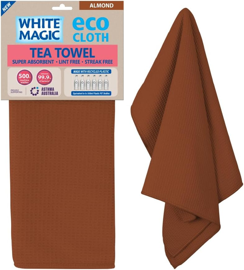 White Magic Tea Towel Single Pack, Midnight &ndash; Recycled Plastic Ultra Absorbent Microfibre, 70X50Cm, Lint-Free, Quick-Drying, Durable & Stylish Kitchen Towel, Multi-Purpose Use, Easy Care