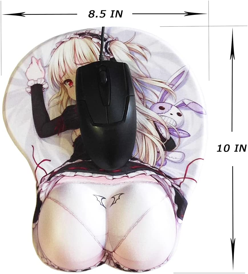 Gaming Mousepad Cute Mouse Pad 3D Anime Mouse Pad with Wrist Support Purple image number 4