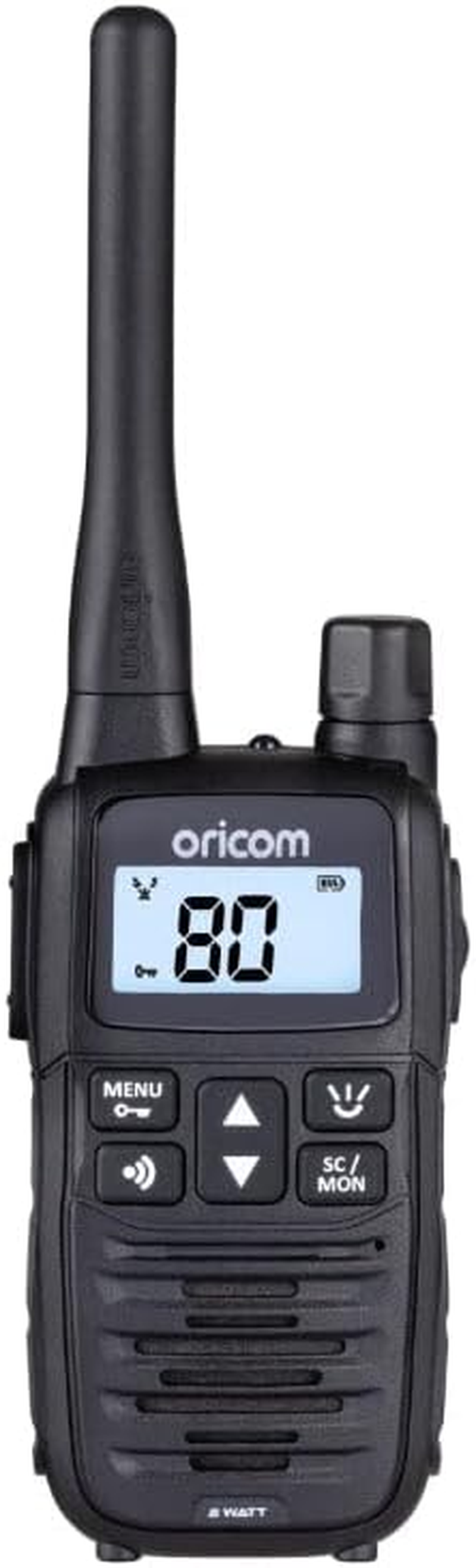 Oricom UHF2400 2 Watt Handheld UHF CB Radio - LED Torch, 80 Channels, Duplex, CTCSS DCS Codes, Backlit Display, Dual Watch, Channel Scan, VOX image number 5