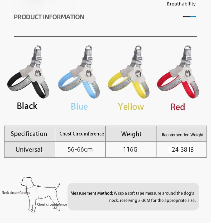 Glow-In-The-Dark Small Dog Harness and Leash Set, Reflective Nylon and Terylene Adjustable Lead for Night Safety - Blue image number 5