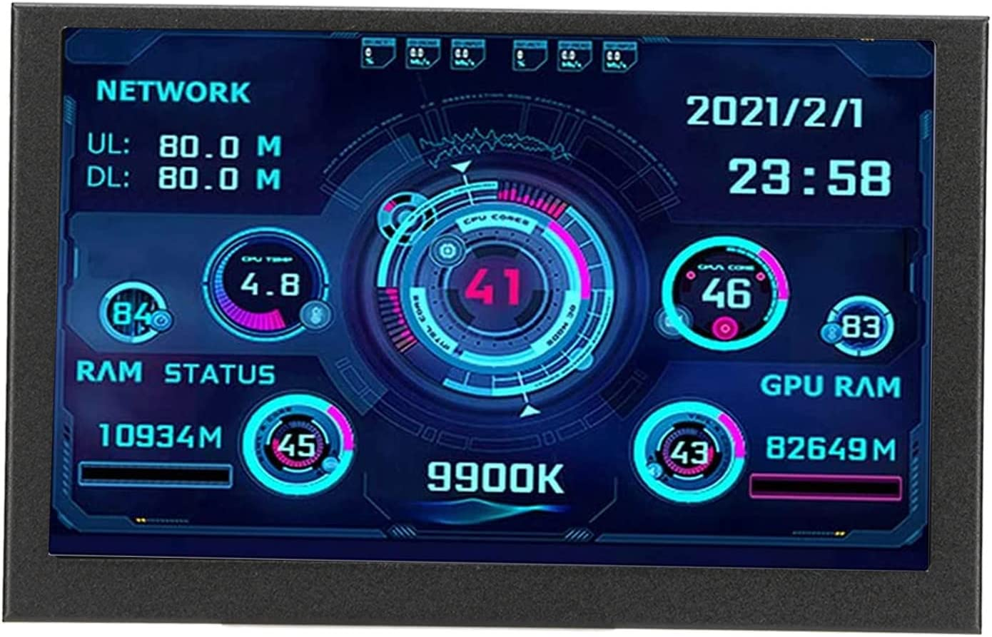 Computer Temp Monitor, 5 Inch 800X480 IPS USB Type C Computer Temperature Display for AIDA64 PC CPU GPU Data Monitor Temperature Display, PC Sensor Panel Display image number 6