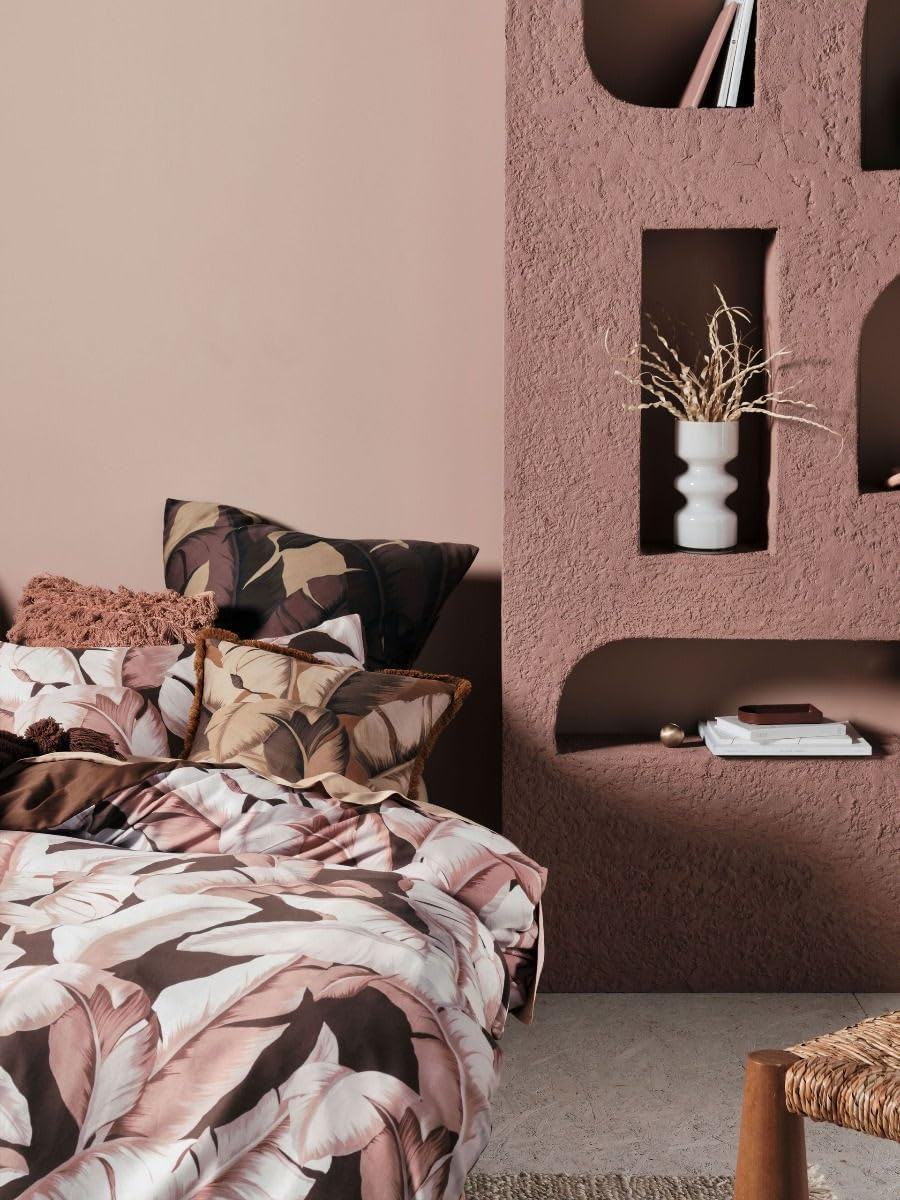 Linen House Kalena Quilt Cover Set, Cinnamon, King Bed image number 1