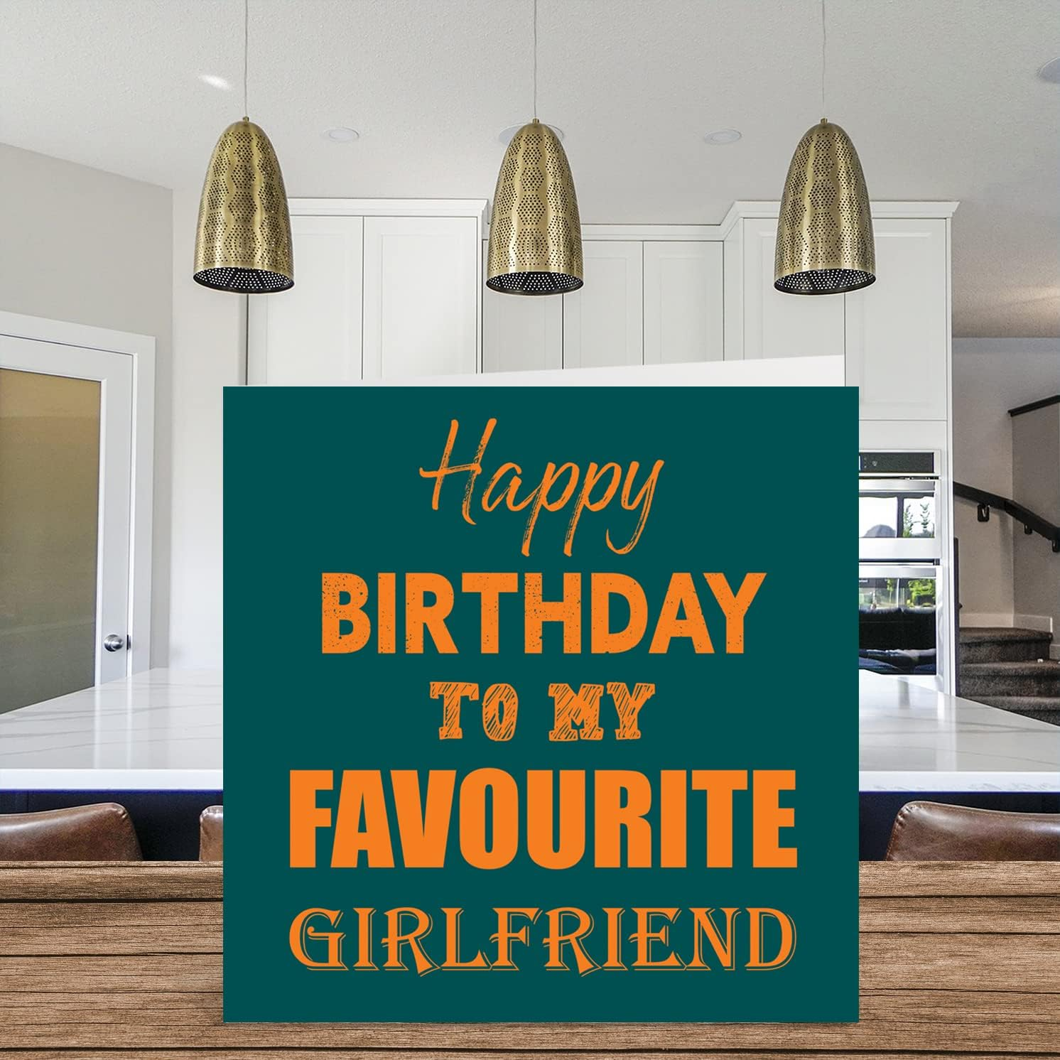 Funny Birthday Cards for Girlfriend - Happy Birthday to My Favourite - Joke Happy Birthday Card for Girlfriend from Boyfriend Partner, Girlfriend Birthday Gifts, 145Mm X 145Mm Greeting Cards image number 6