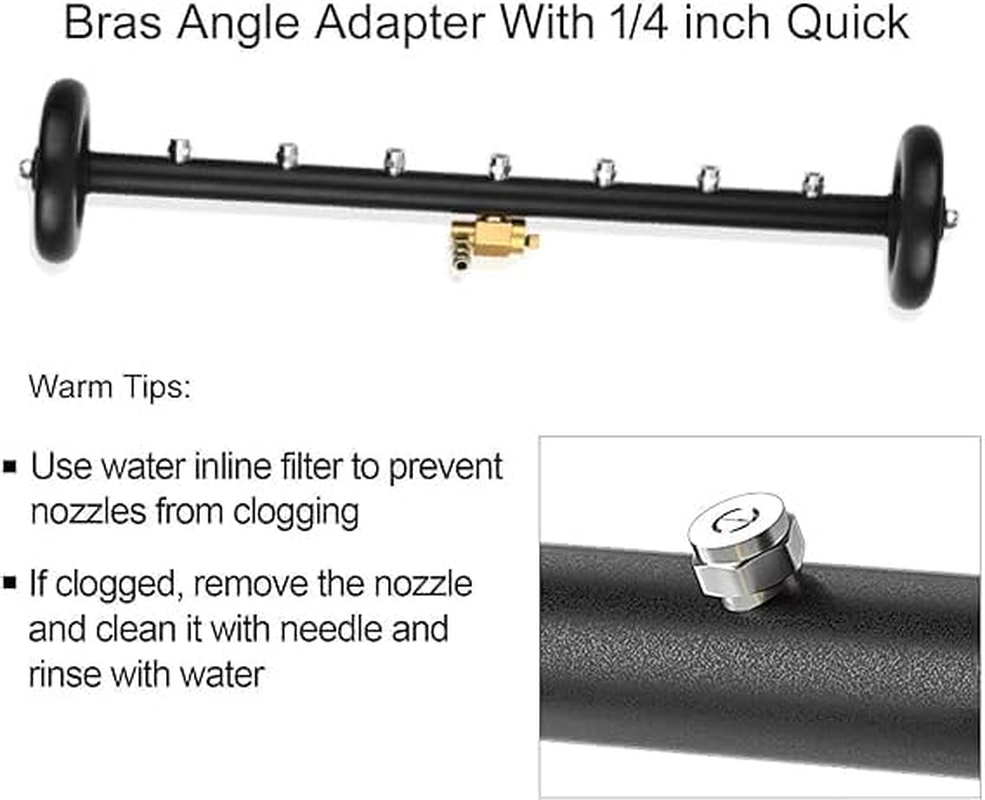 2-In-1 24" Dual-Function Undercarriage Pressure Washer Cleaner, Surface Cleaner for Power Pressure Washer Attachment， Underbody Car Wash Water Broom with 3 Pieces Extension Wand, 4000 PSI image number 3