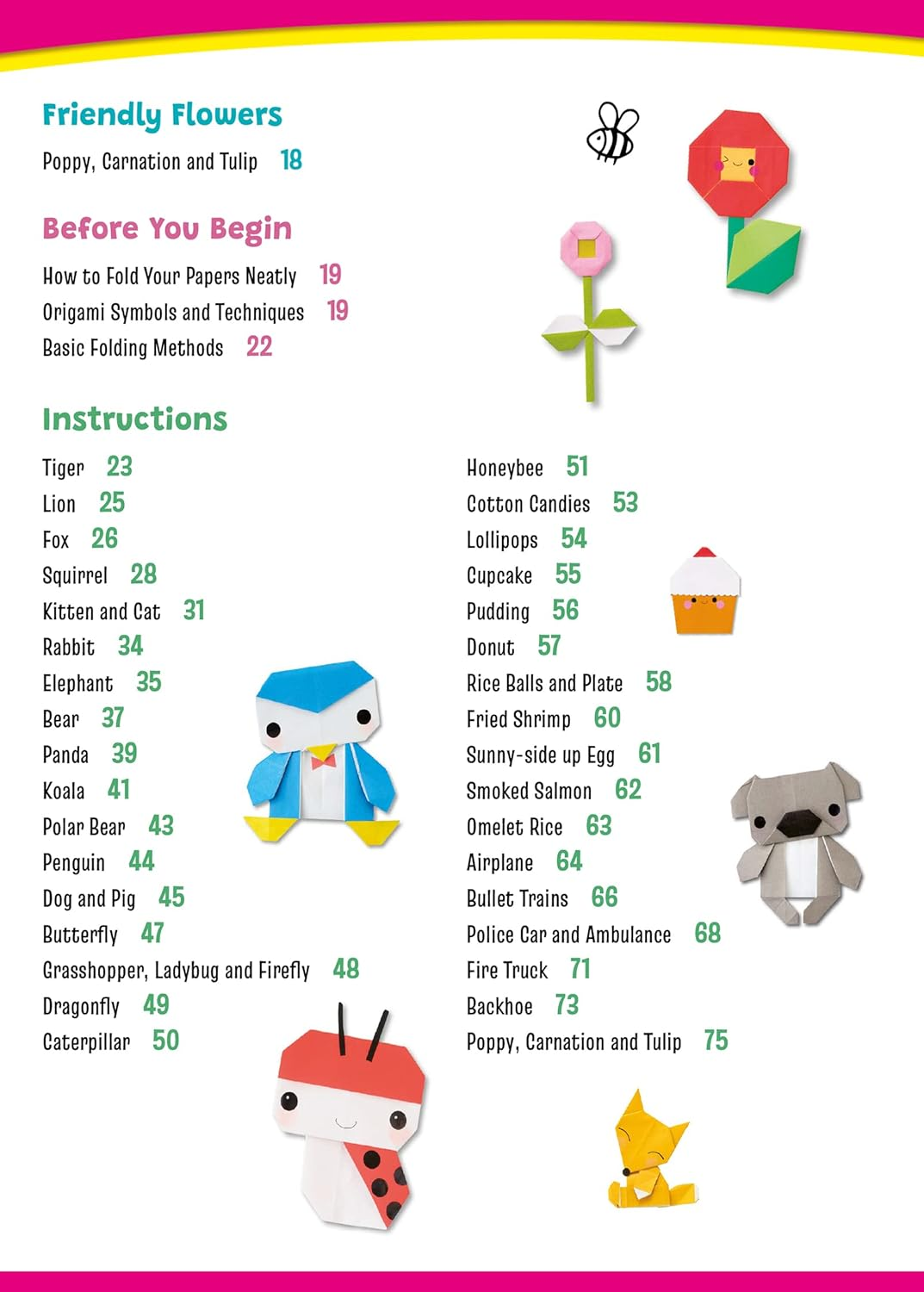 Easy Origami for Kids: Cute Paper Animals, Toys, Flowers and More! (40 Fun to Fold Projects)