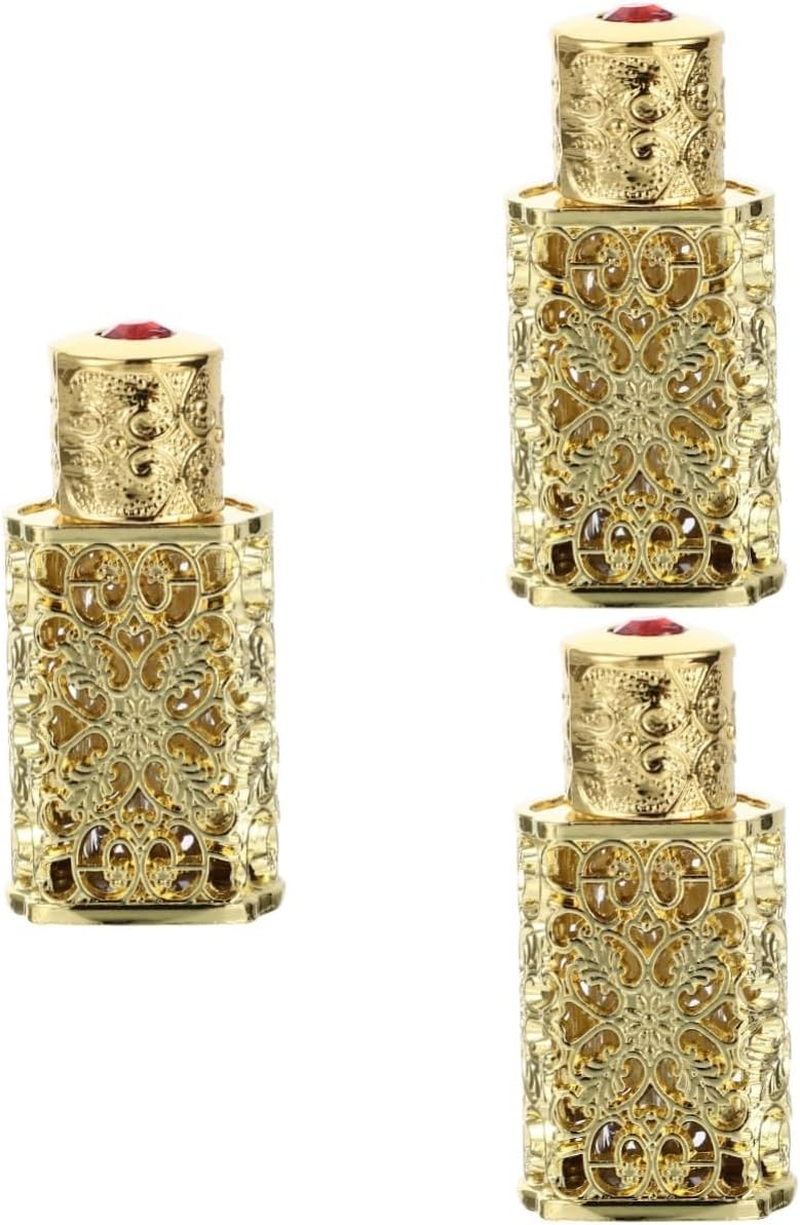 3Pcs 3Ml Perfume Atomizer Essential Oil Bottle Decorative Spray Bottle Metal Glass Travel Size image number 5