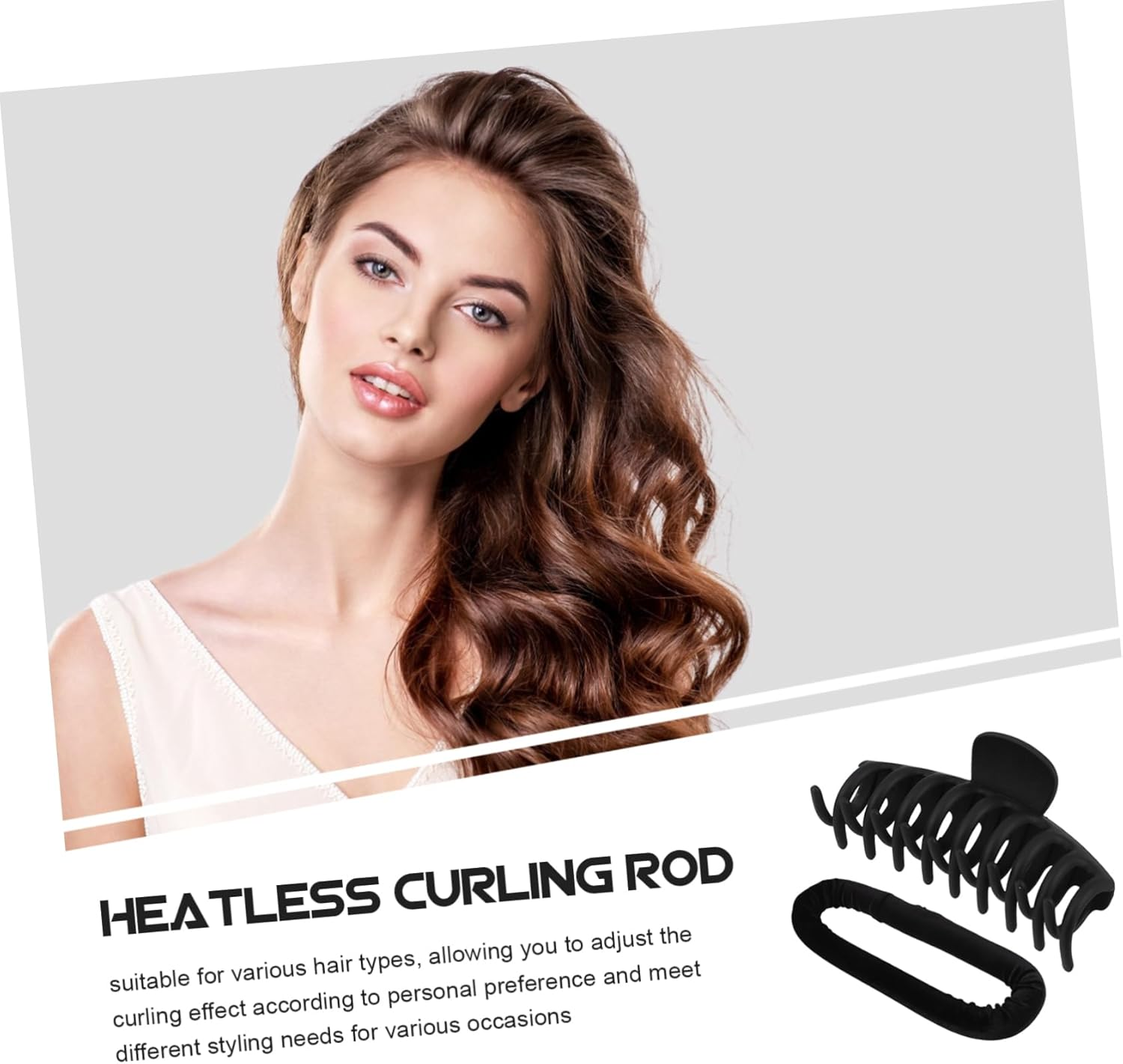 Heatless Curling Iron Long Hair Curler No Heat Lazy Hair Rollers Foam Roller Claw Clip for Overnight Curls image number 1