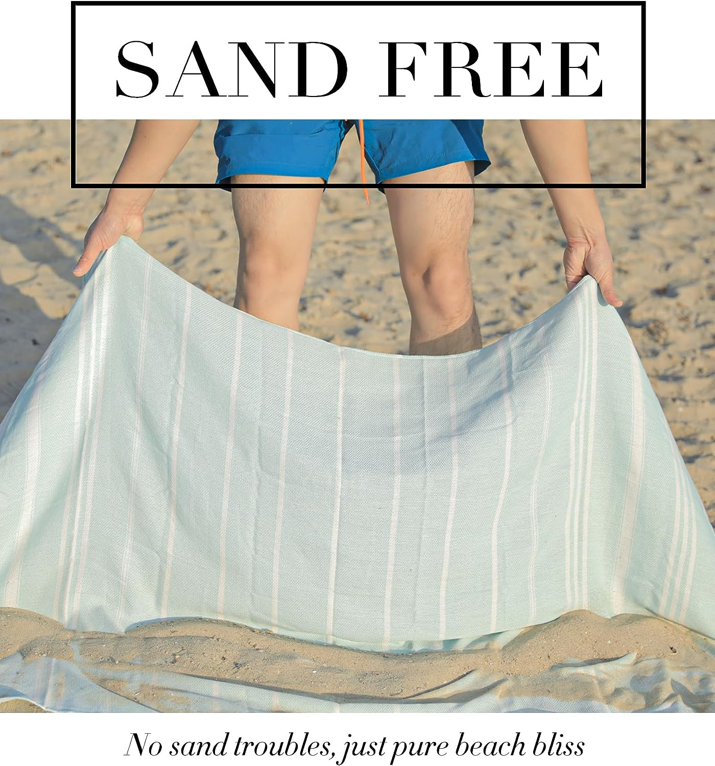 Giant Turkish Beach Towel Blanket Extra Large Boho Throw Blanket Jumbo Fast Drying Soft Thin Sandless Compact Oversized No Sand Repellent anti Resistant Repels Sandfree Chamois Women Men Adult Gifts image number 1