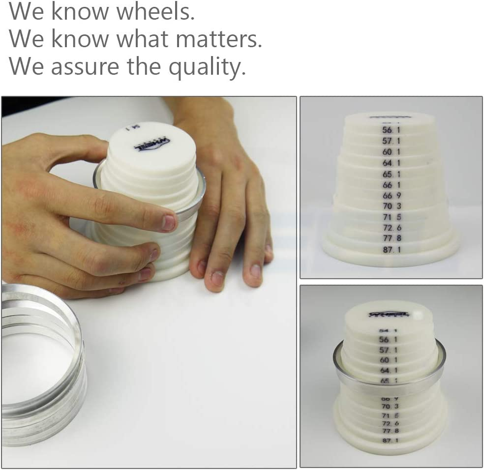 WHEEL CONNECT Hub Centric Rings, 71.5 to 56.1 Set of 4, Aluminium Alloy Hubrings 56.1 to 71.5, O.D:71.5Mm I.D 56.1Mm. A image number 3