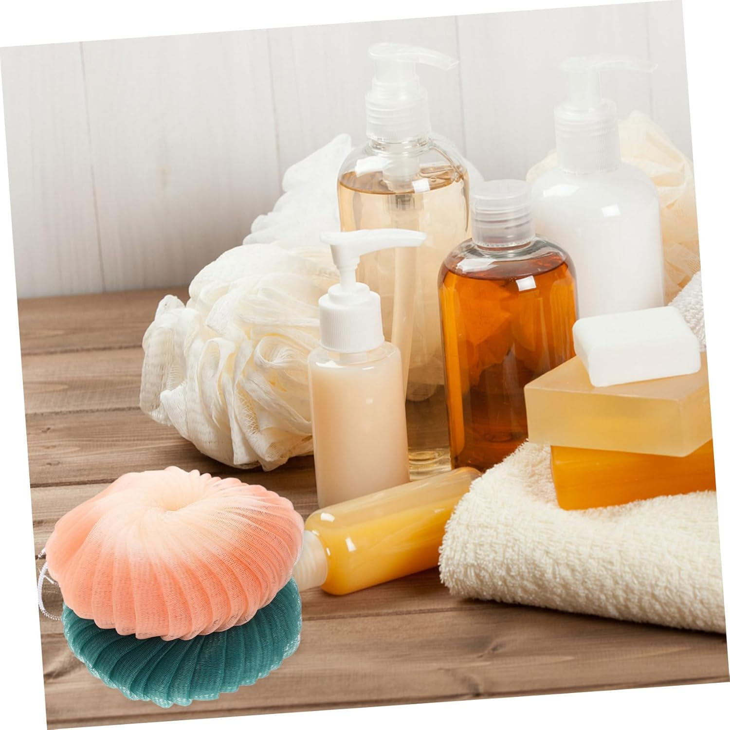 3Pcs Conch Flower Bath Ball Soft Exfoliating Shower Ball for Body Skin Cleaning Tool Bathroom Scrubber and Exfoliator for Shower Use image number 1