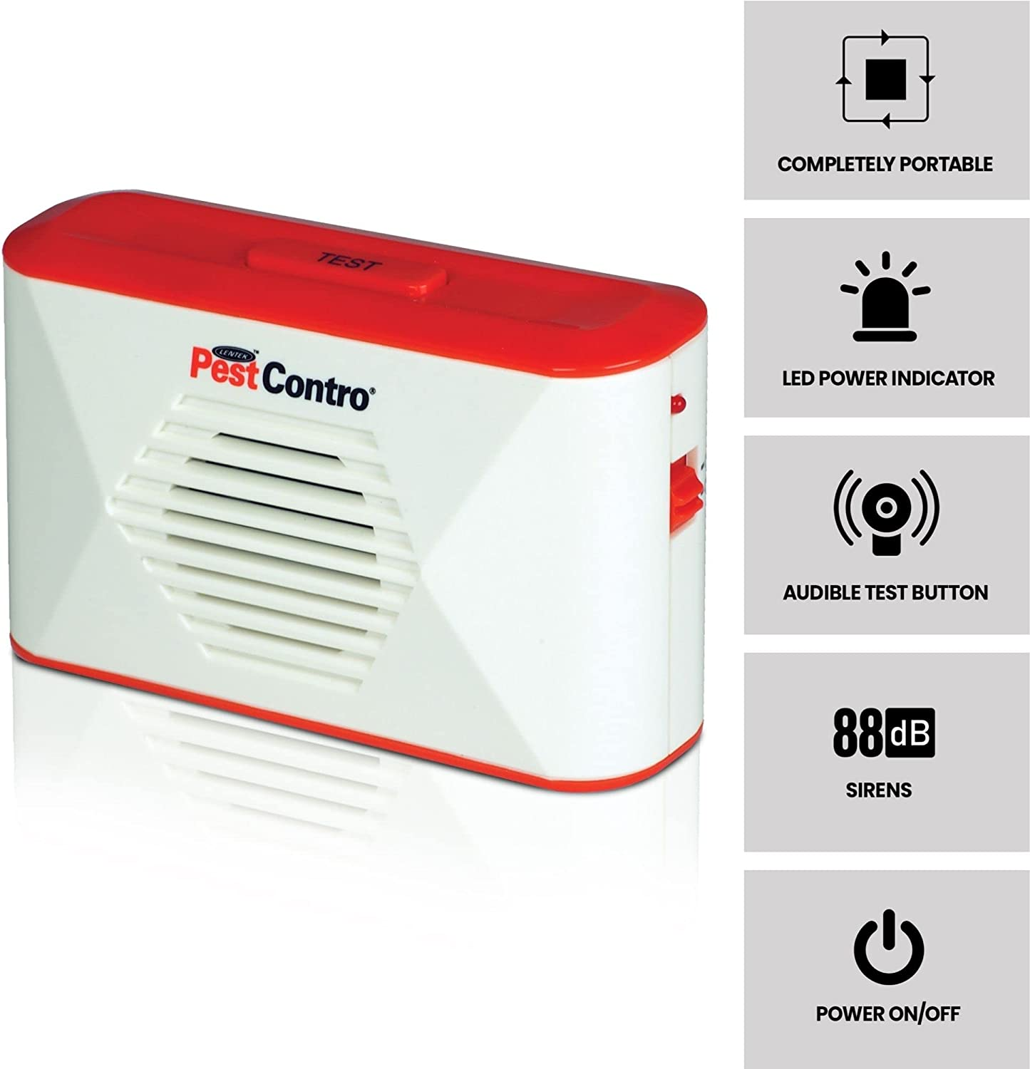 Pestcontro Portable Ultrasonic Rodent Repeller, Cordless Non-Lethal Pest Control for Insects Mice Rats Squirrels Bats Spiders Roaches, Use in Kitchen Office Garage Basement Shed Storage Attic image number 3