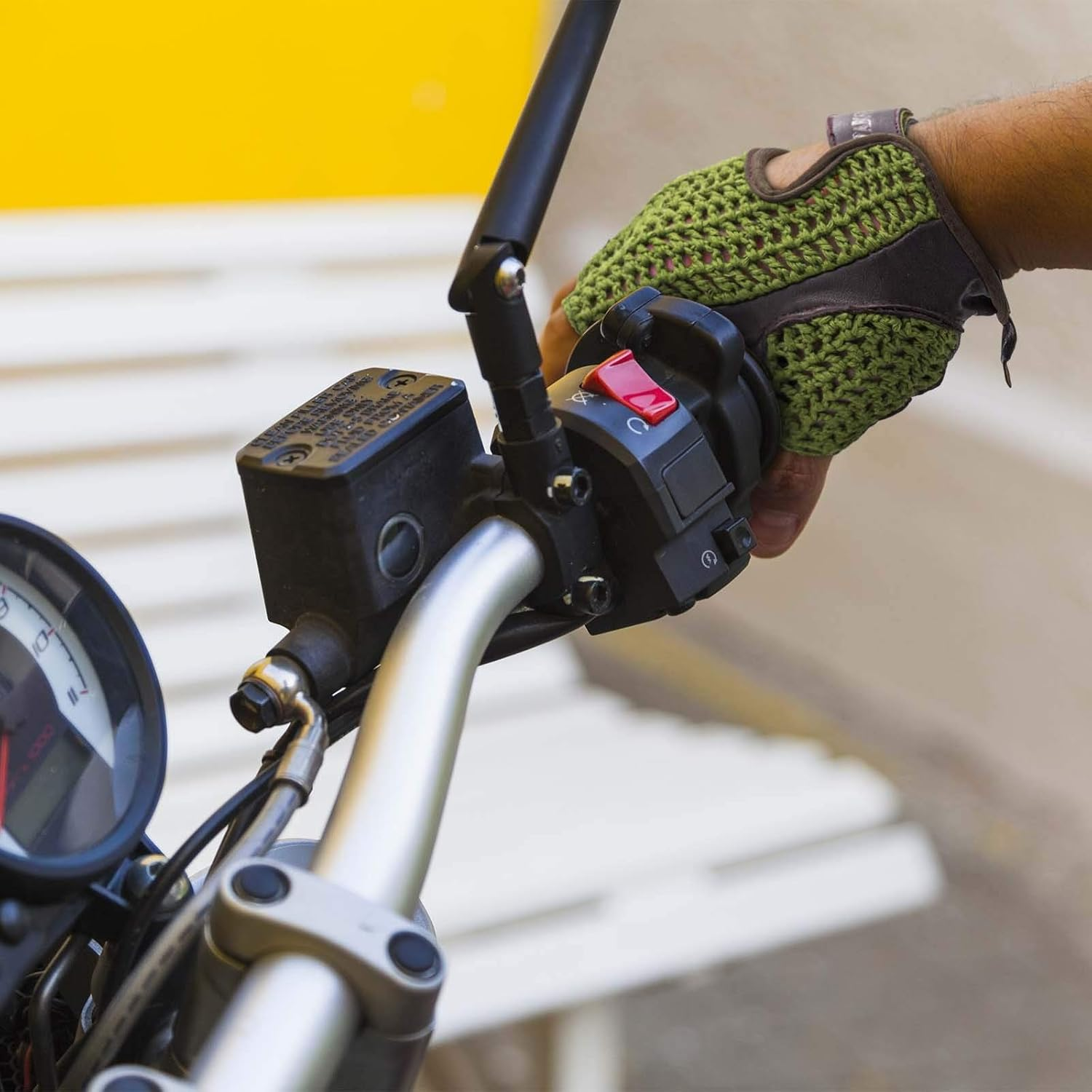 Adapter Universe Driver'S Gloves Retro Vintage Leather Fingerless Driving Gloves Bicycle image number 1